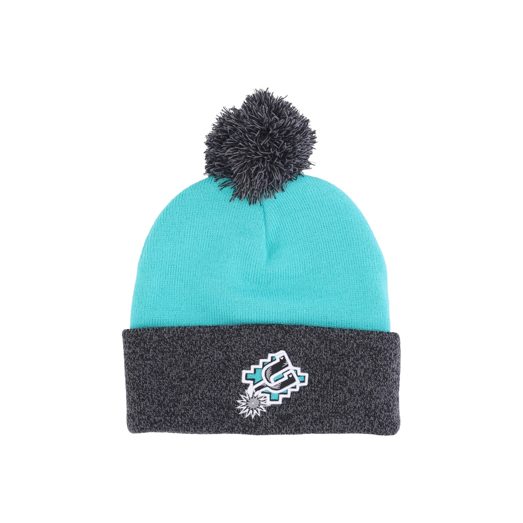 Cappello Pom Pom Uomo Nba Two Tone Pom Beanie Hardwood Classics Saaspu Teal