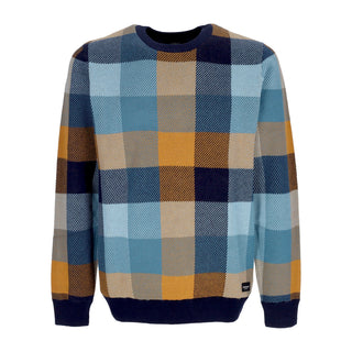 Iriedaily, Maglione Leggero Uomo Shufflemania Knit, Blue Beryl