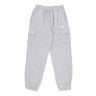 Nike, Pantalone Tuta Felpato Donna Sportswear Club Fleece Mid-rise Oversized Pant Cargo, Dk Grey Heather/white