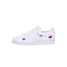 Adidas, Scarpa Bassa Ragazzo Superstar J, Cloud White/cloud White/beam Yellow