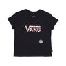 Vans, Maglietta Bambina Dalmation V, Black