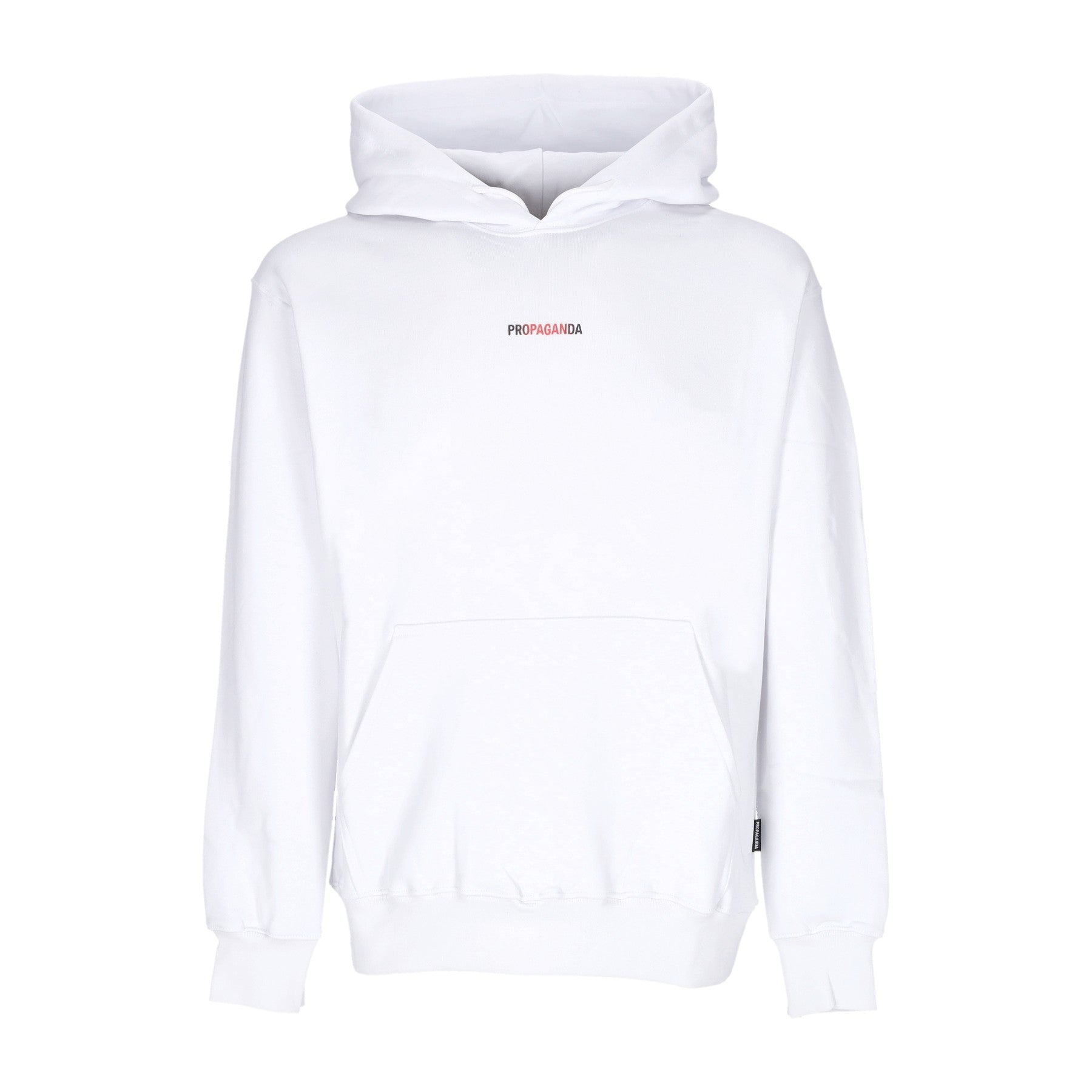 Propaganda, Felpa Cappuccio Uomo Ribs Hoodie, White