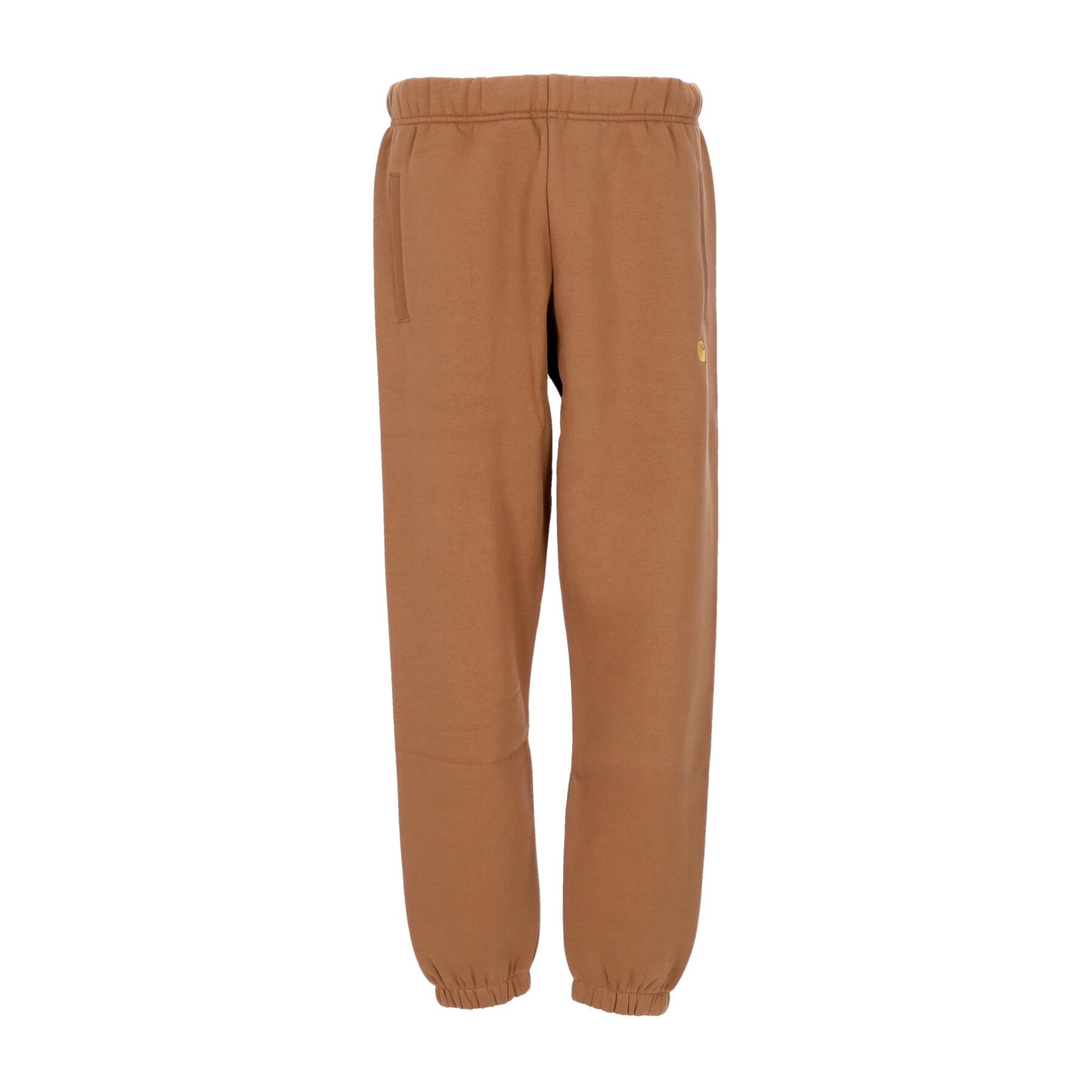 Carhartt Wip, Pantalone Tuta Felpato Uomo Chase Sweat Pant, Hamilton Brown/gold