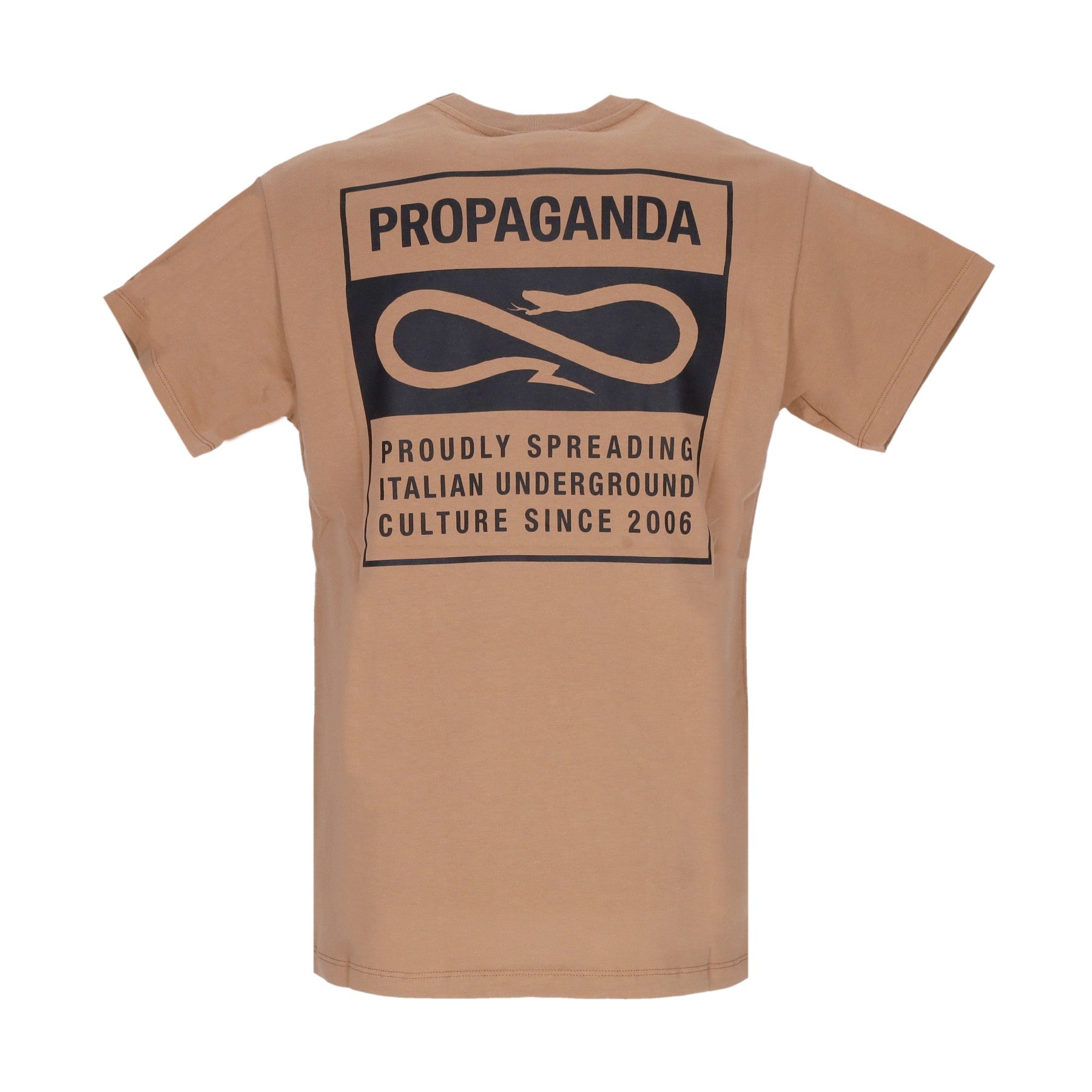 Propaganda, Maglietta Uomo Label Tee, Camel