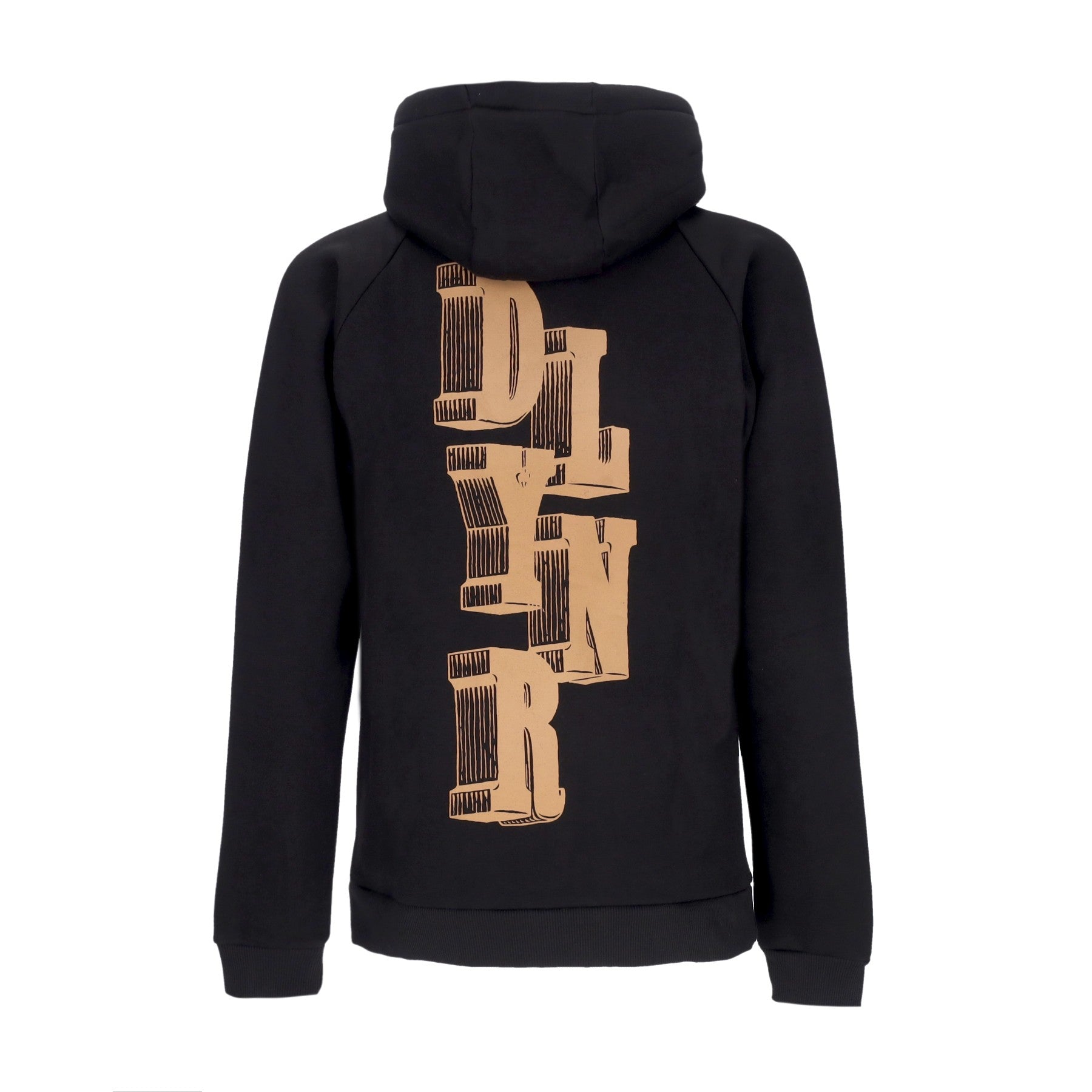 Dolly Noire, Felpa Cappuccio Uomo Letter Block Hoodie, Black