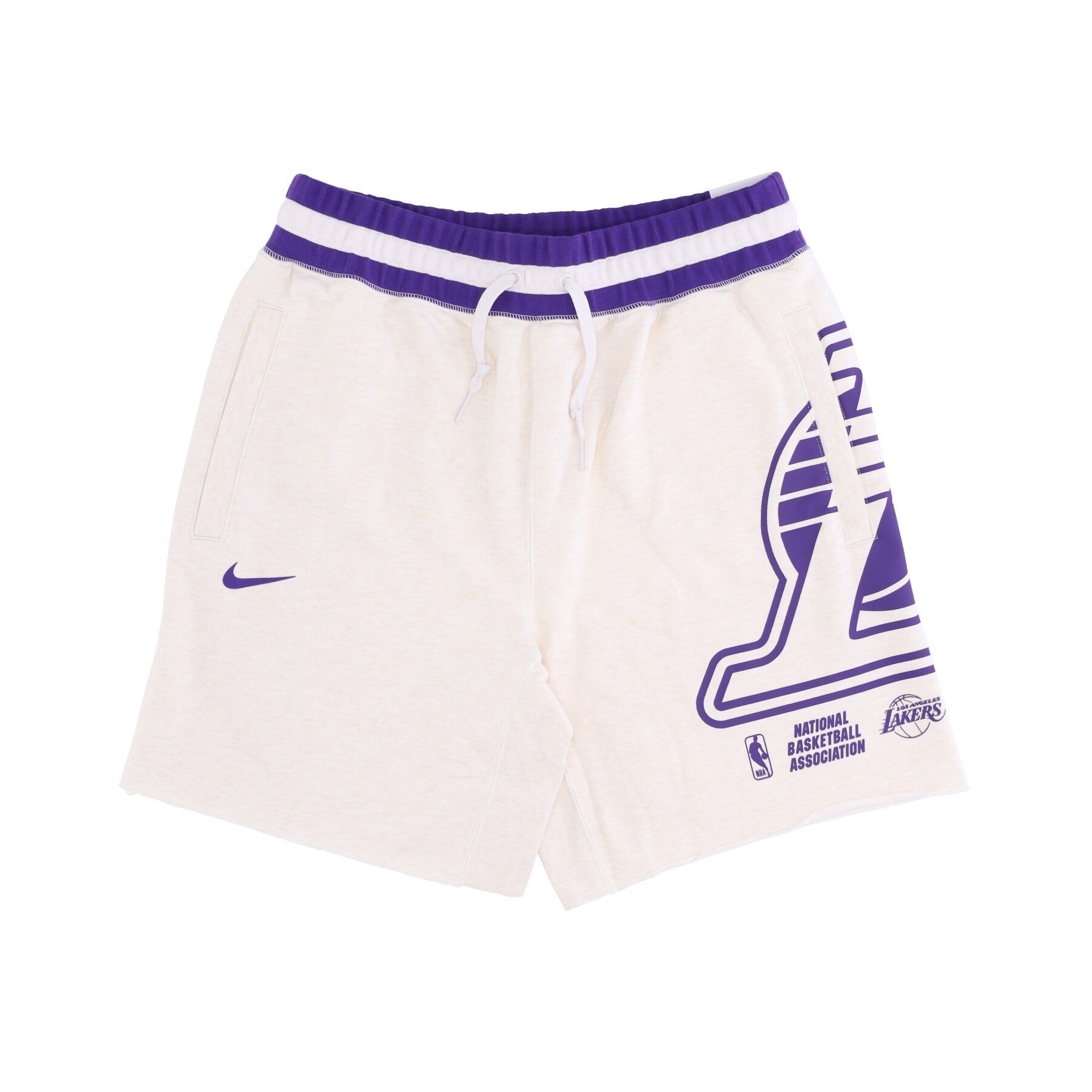 Nike Nba, Pantalone Corto Tuta Uomo Nba Fleece Short Courtside Loslak, Phantom Htr