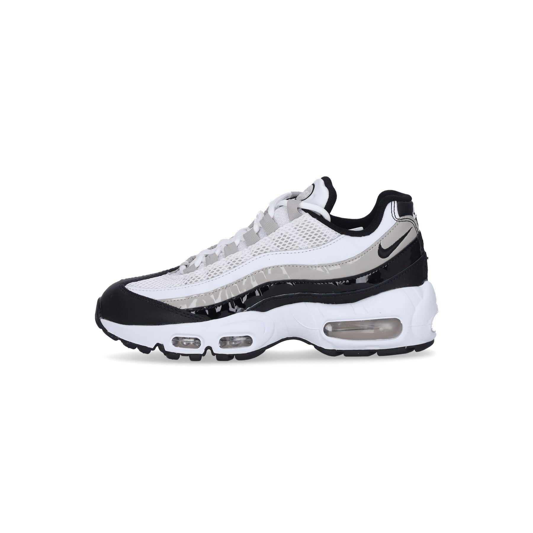 Nike, Scarpa Bassa Donna W Air Max 95, White/black/lt Iron Ore/university Red