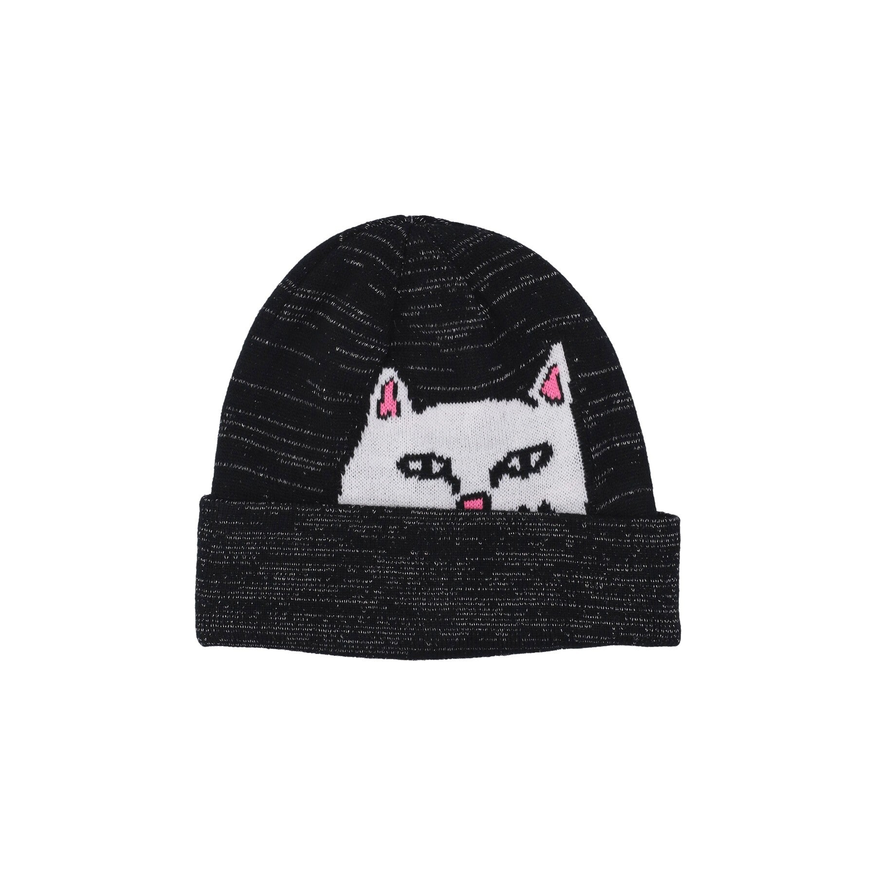 Ripndip, Cappello Uomo Peeking Nermal 3m Reflective Beanie, Black