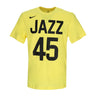 Nike Nba, Maglietta Uomo Nba Essential Tee No 45 Donovn Mitchell Utajaz, Yellow Strike