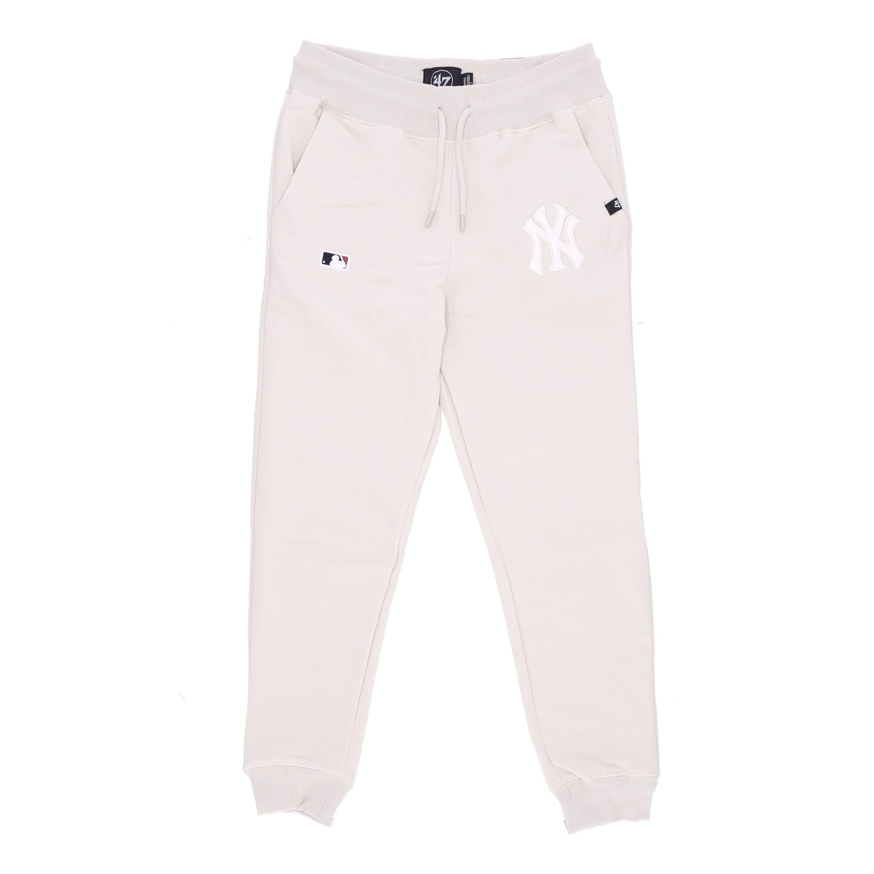 47 Brand, Pantalone Tuta Felpato Uomo Mlb Emb Burnside Track Pant Neyyan, Bone