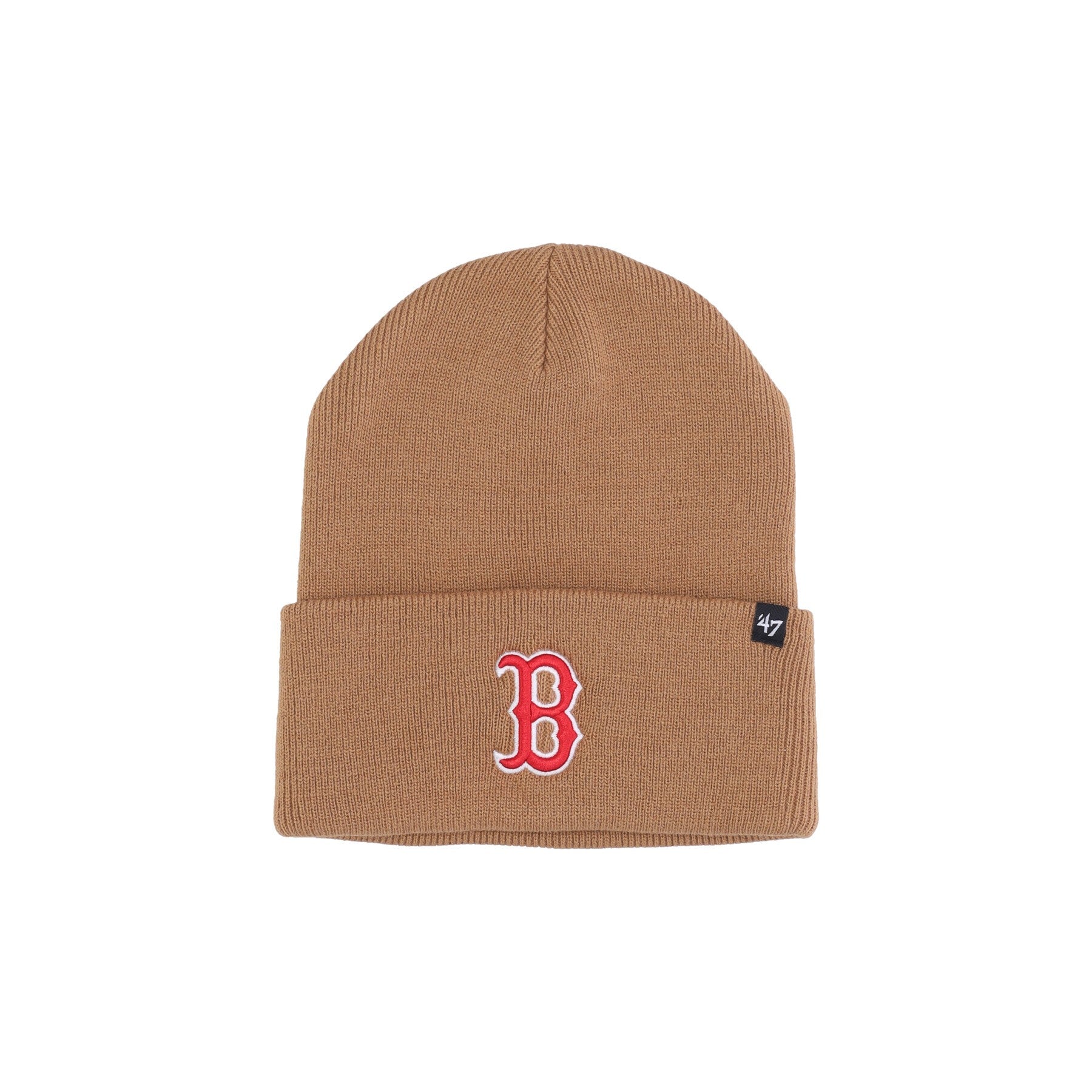 47 Brand, Cappello Uomo Mlb Haymaker Cuff Knit Bosred, Camel