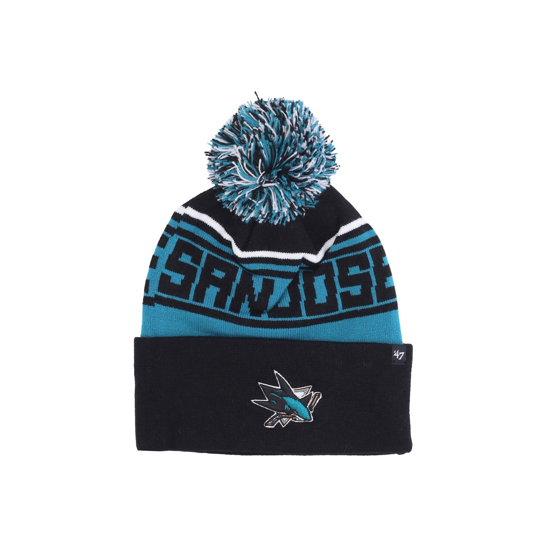 47 Brand, Cappello Pom Pom Uomo Nhl Stylus Pom Beanie Sajsha, Black