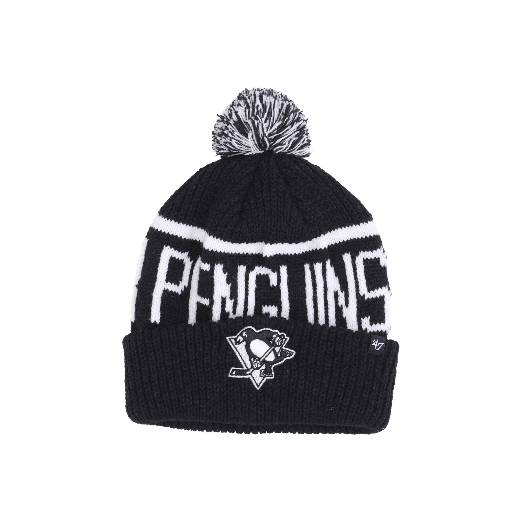 Pom Pom Hat Men's NHL Calgary Pom Beanie Pitpen Black