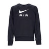 Nike, Felpa Leggera Girocollo Uomo Sportswear Air French Terry Crew, Black/white