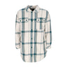 Vans, Camicia Manica Lunga Donna Hal Plaid Shacket, White