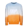 Mauna-kea, Felpa Leggera Girocollo Uomo Degrade' Crewneck X Triple J, Cyan/orange