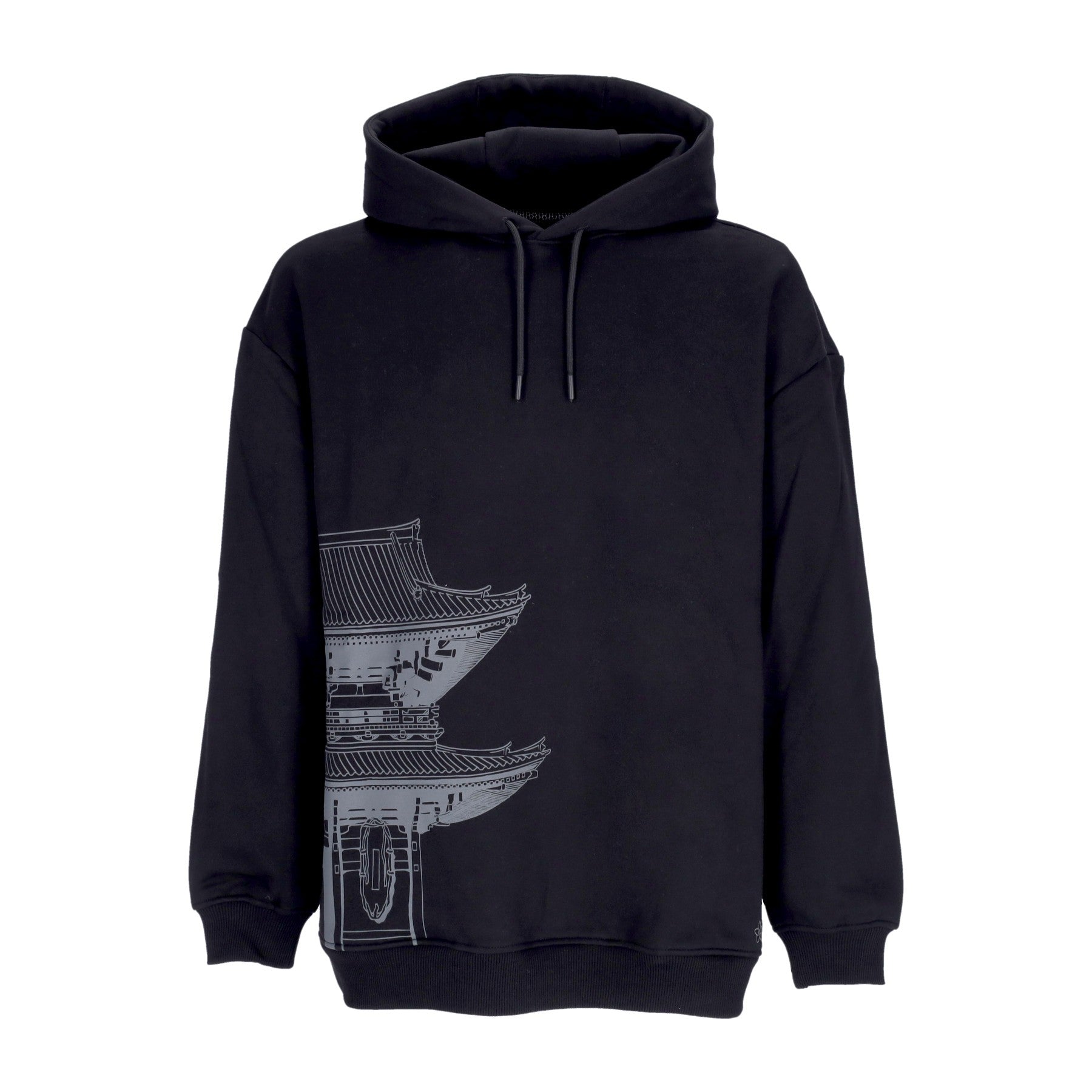 Dolly Noire, Felpa Cappuccio Uomo Bench Tokyo Oversize Hoodie, Black