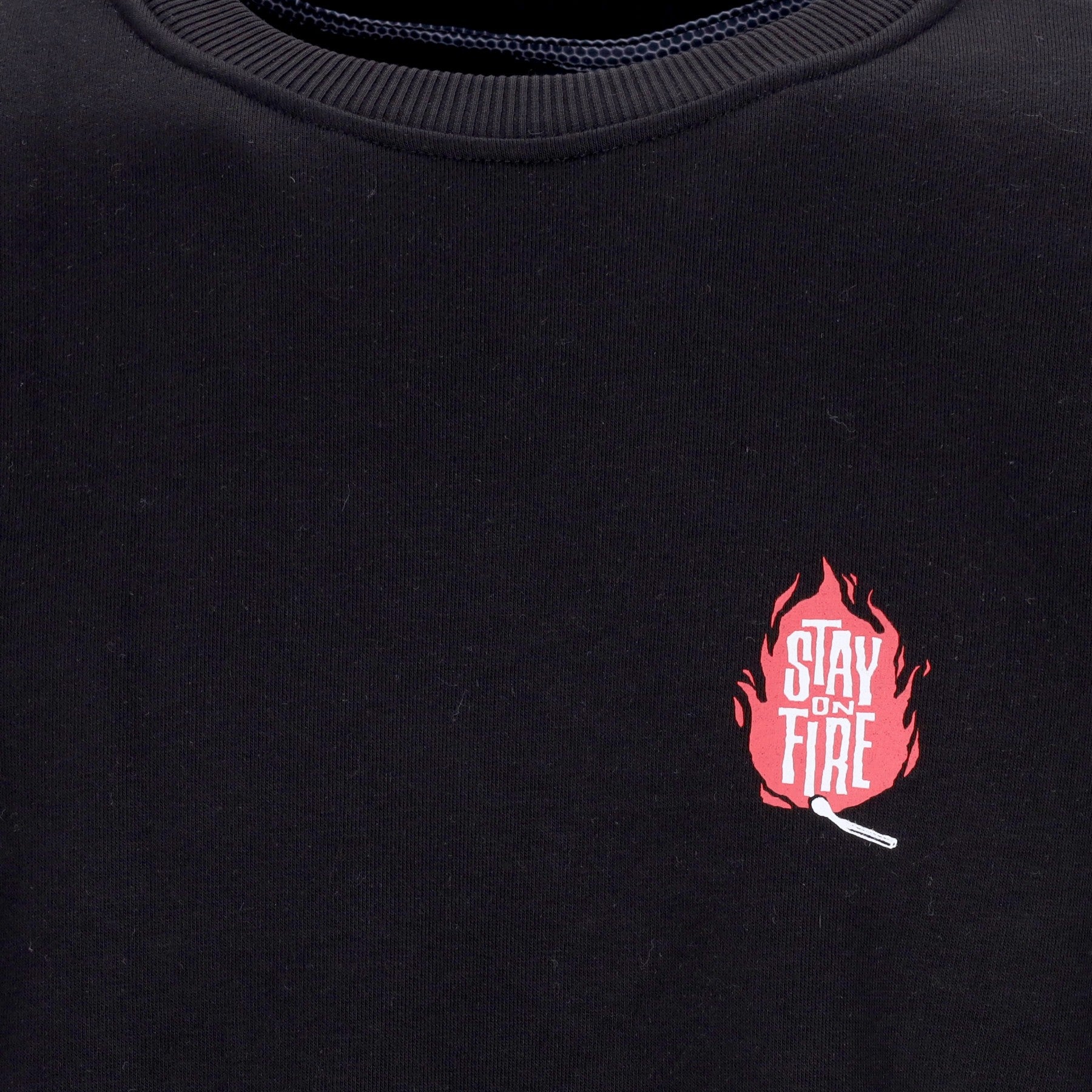 Dolly Noire, Felpa Girocollo Uomo Stay On Fire Crewneck, 