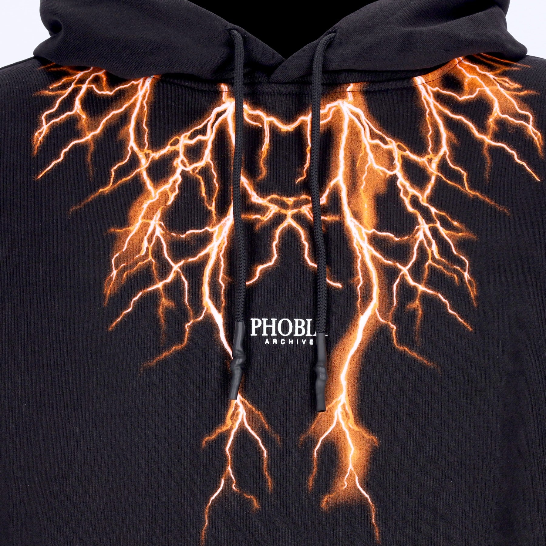 Phobia, Felpa Leggera Cappuccio Uomo Lightning Balaclava Hoodie, 