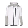 Nike, Felpa Leggera Cappuccio Zip Uomo Tech Fleece Overlay Full Zip, Phantom/cobblestone/black