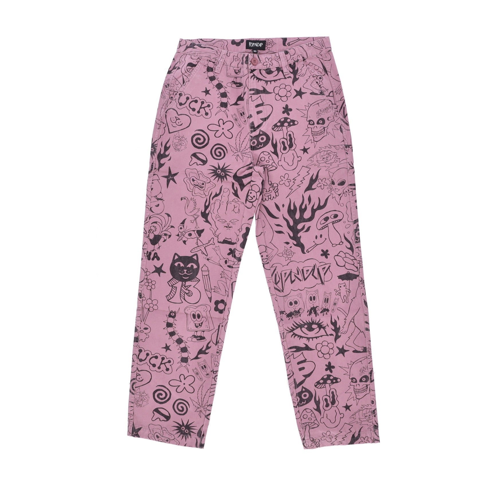 Ripndip, Pantalone Lungo Uomo We Don't Care Twill Pants, Mauve