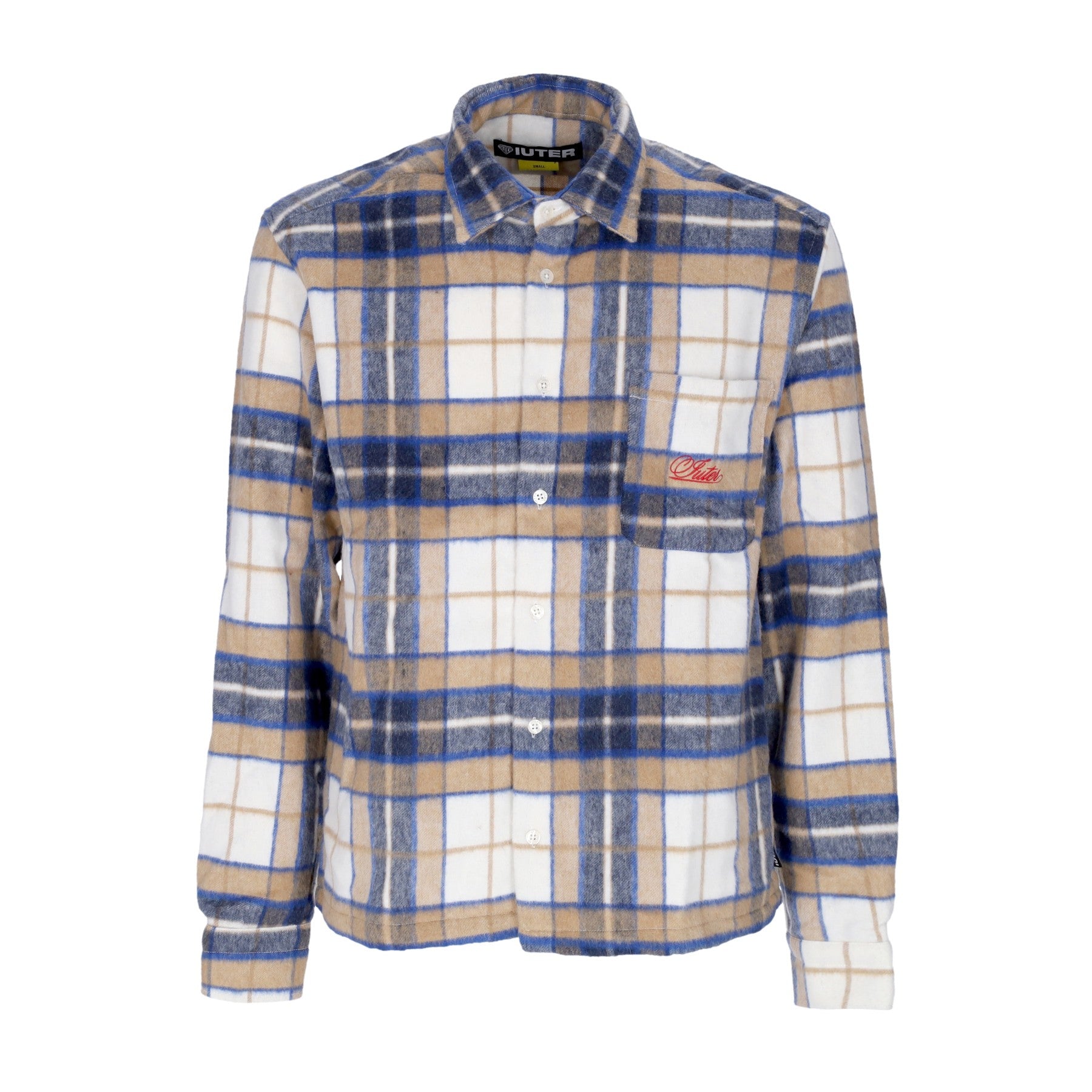 Iuter, Camicia Manica Lunga Uomo Century Tartan Shirt, Beige