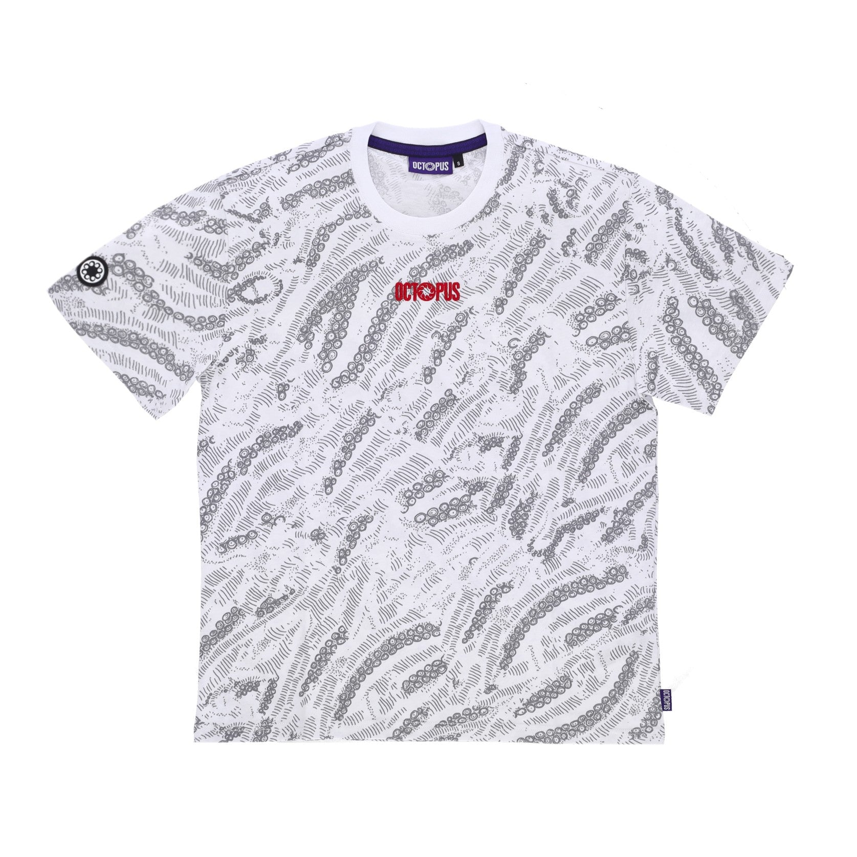 Octopus, Maglietta Uomo Deco Tee, White