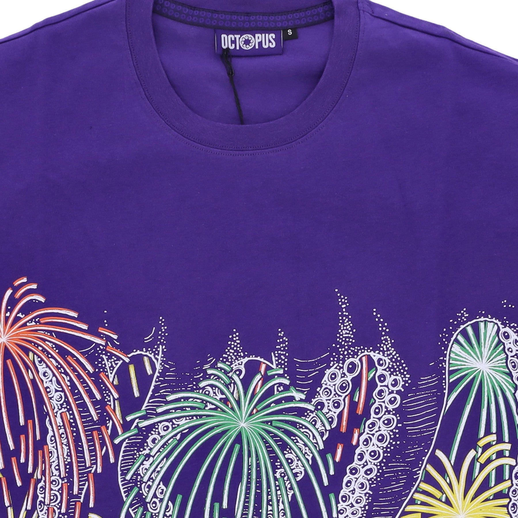 Octopus, Maglietta Uomo Fireworks Tee, 