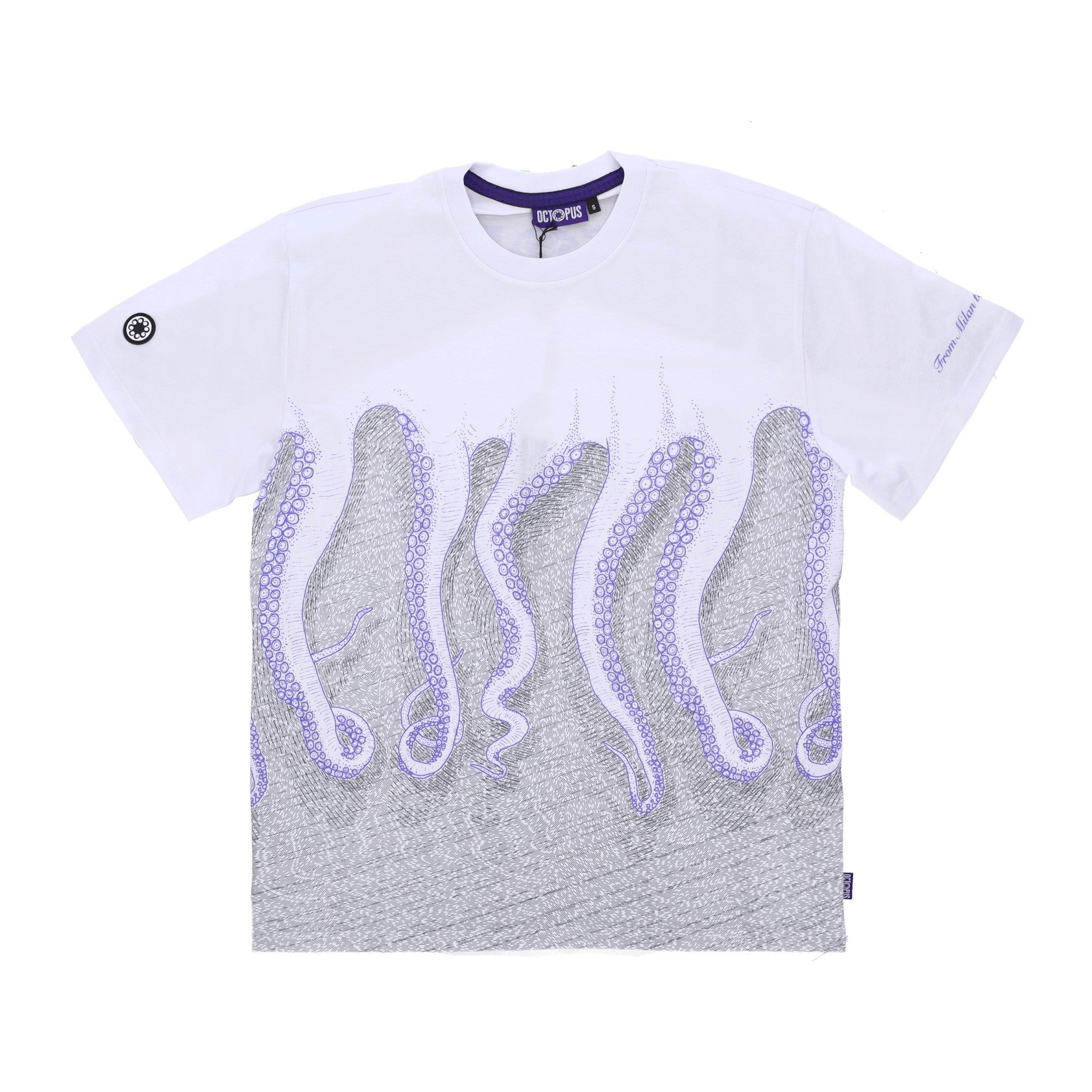 Octopus, Maglietta Uomo Milan Tee, White