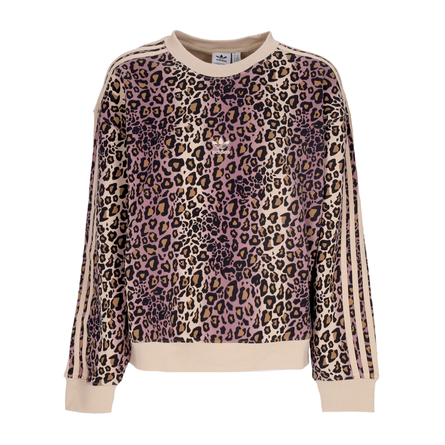 Sudadera ligera para niños mujeres leopardo leopardo beige mágico/multicolor