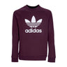 Adidas, Felpa Leggera Girocollo Uomo Trefoil Crewneck, Shadow Maroon