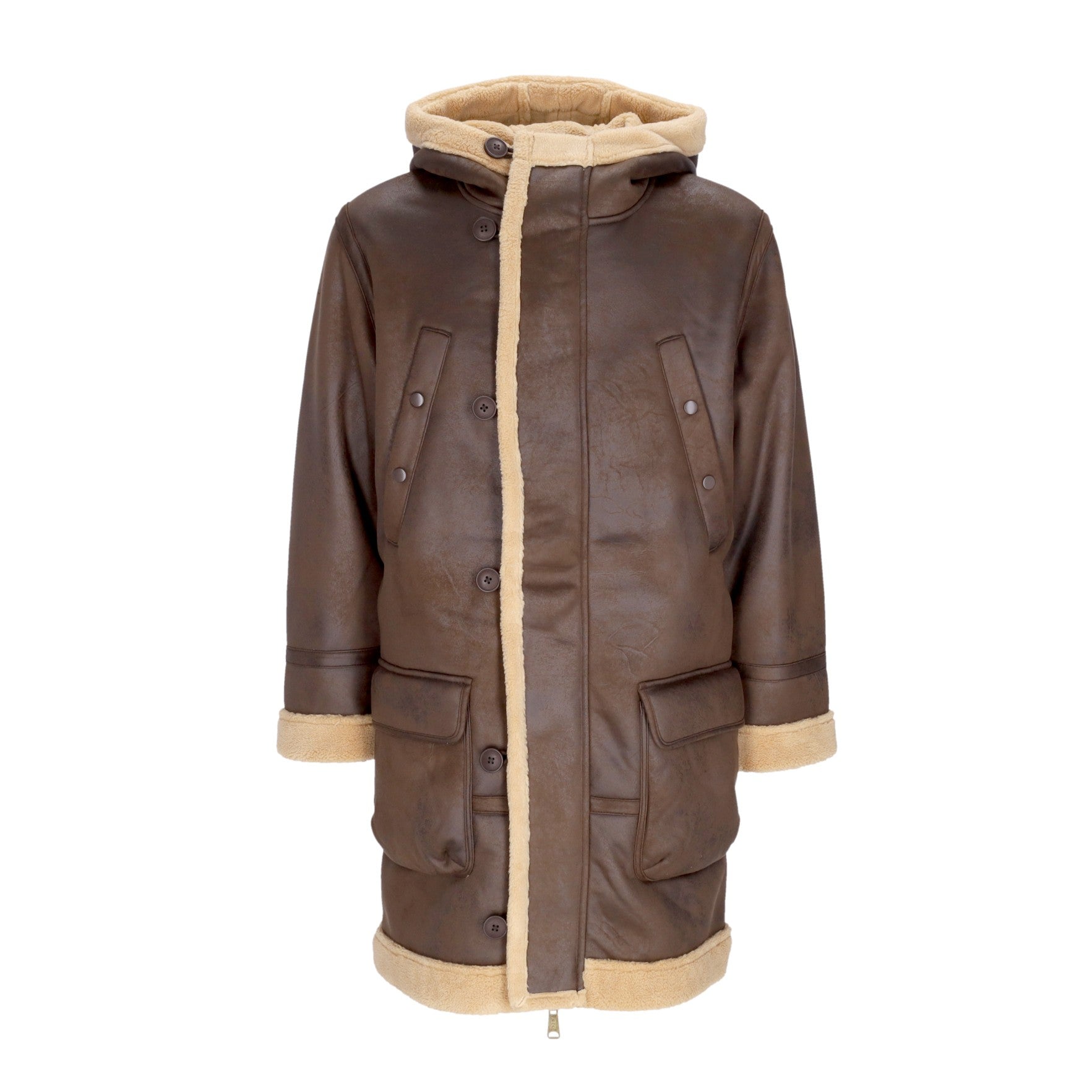 Alpha Industries, Giaccone Lungo Uomo B7 Arctic Parka, Vintage Brown