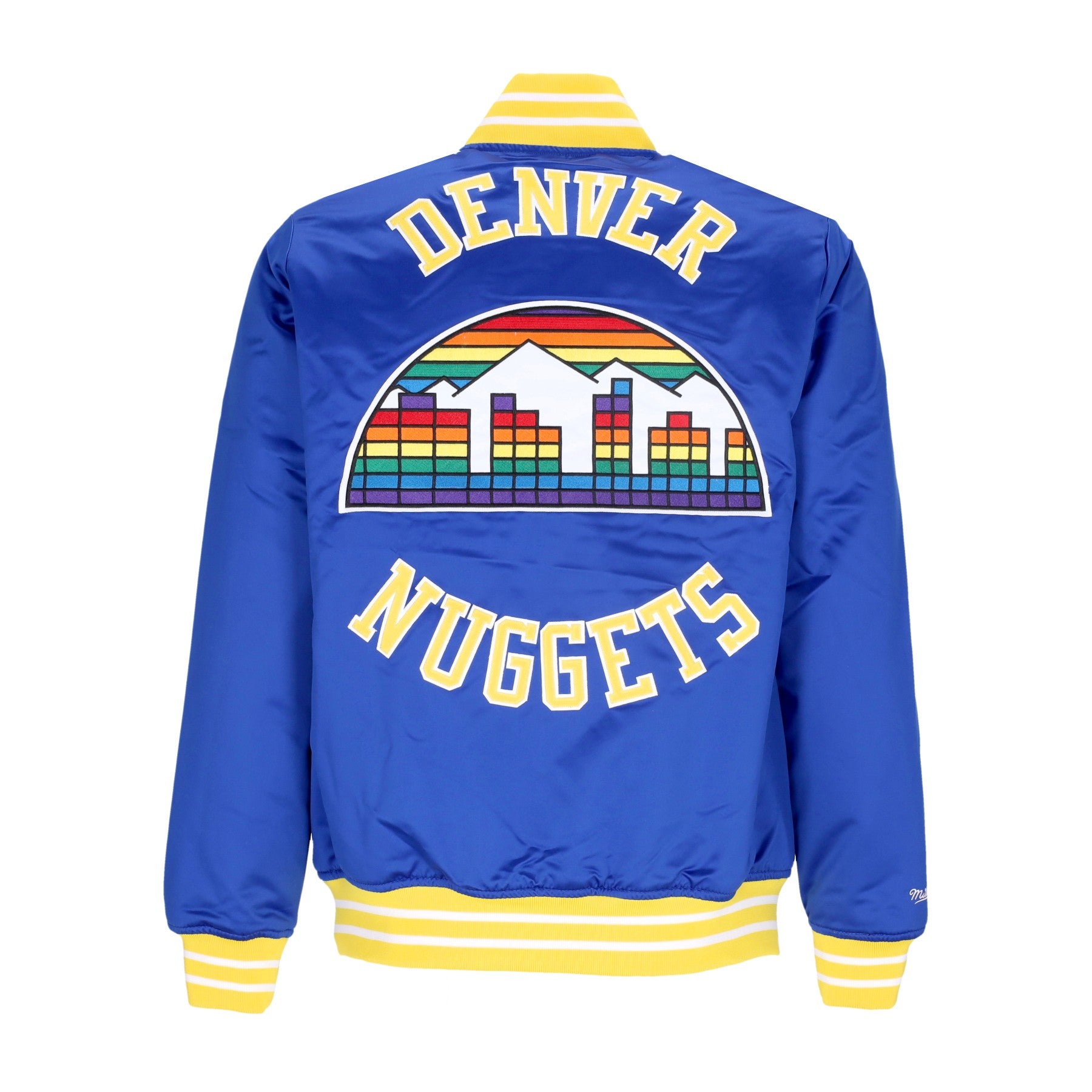 Mitchell & Ness, Giubbotto Bomber Uomo Nba Heavyweight Satin Jacket Dennug, 