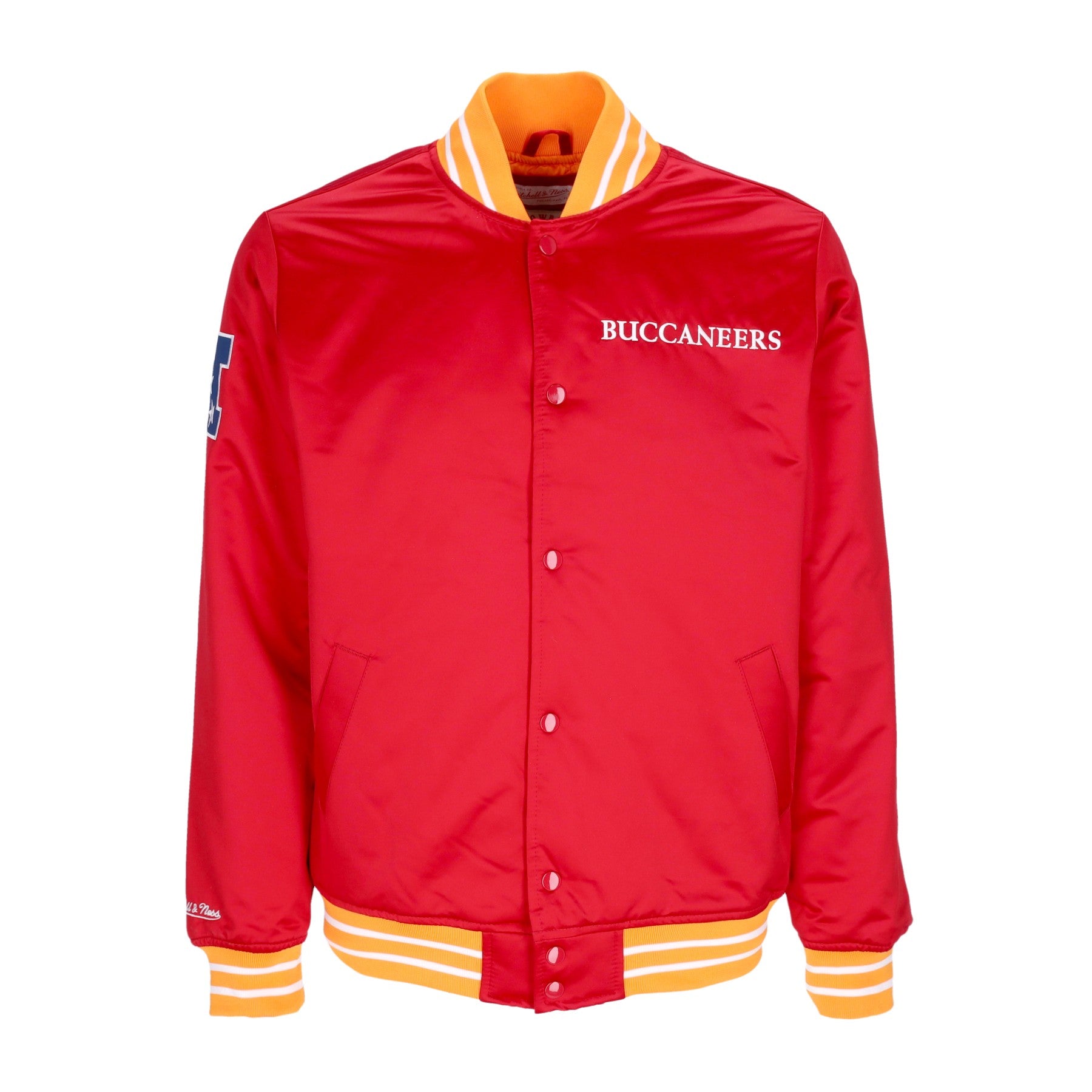 Mitchell & Ness, Giubbotto Bomber Uomo Nfl Heavyweight Satin Jacket Tambuc, Original Team Colors