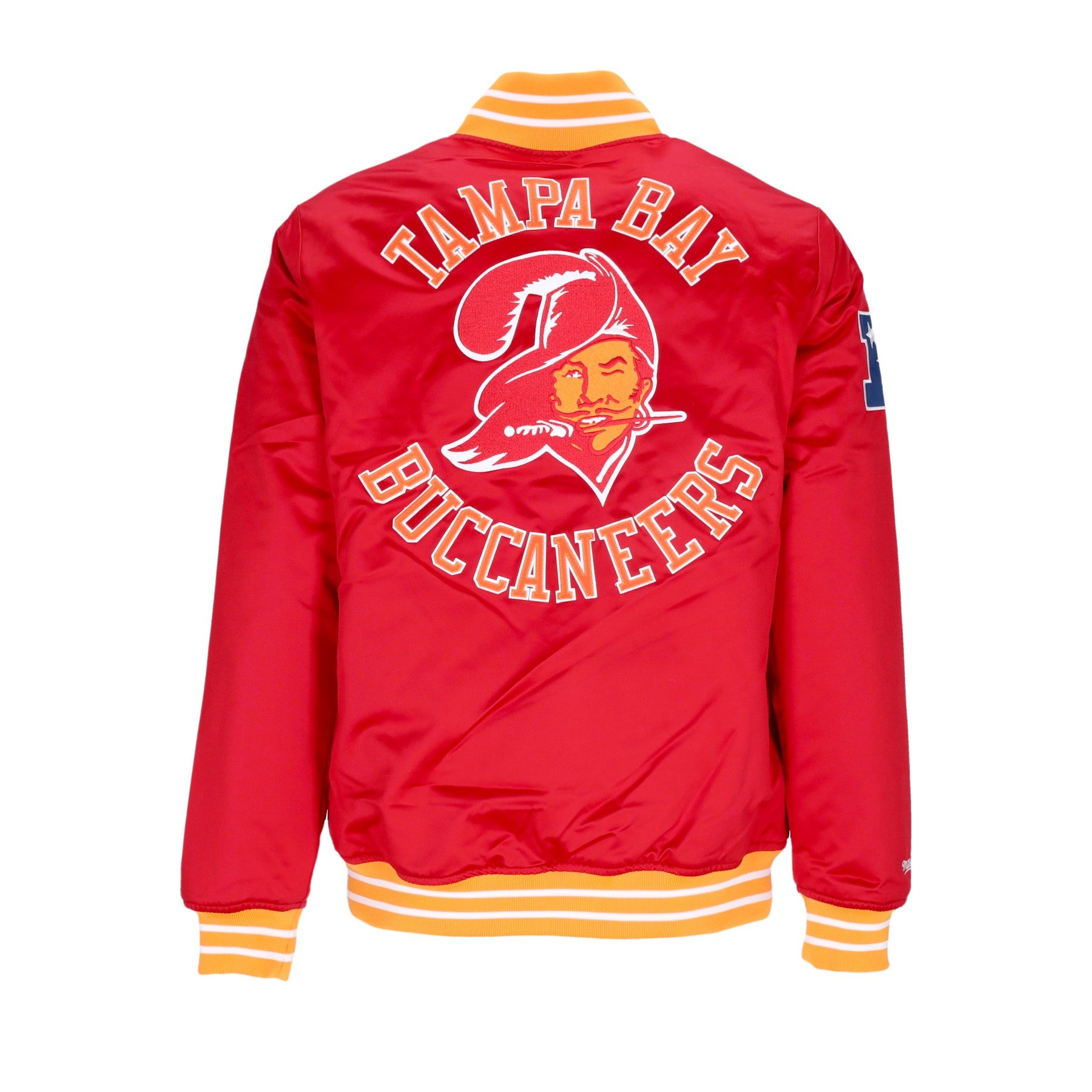 Mitchell & Ness, Giubbotto Bomber Uomo Nfl Heavyweight Satin Jacket Tambuc, 