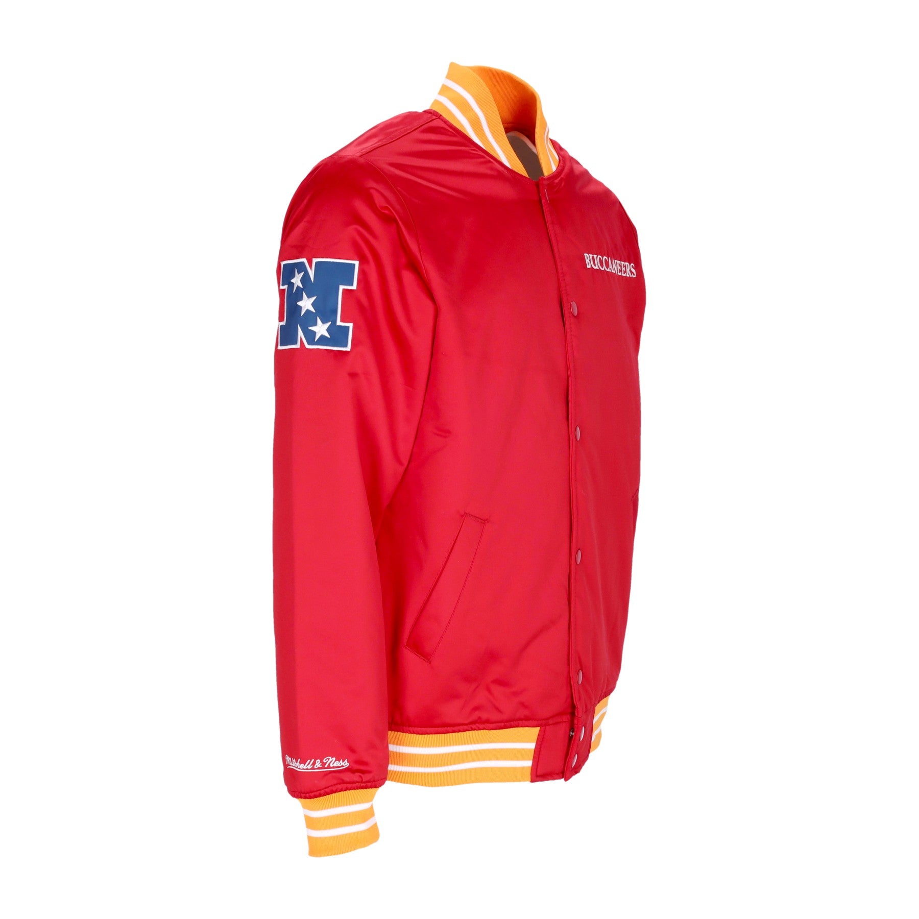 Mitchell & Ness, Giubbotto Bomber Uomo Nfl Heavyweight Satin Jacket Tambuc, 