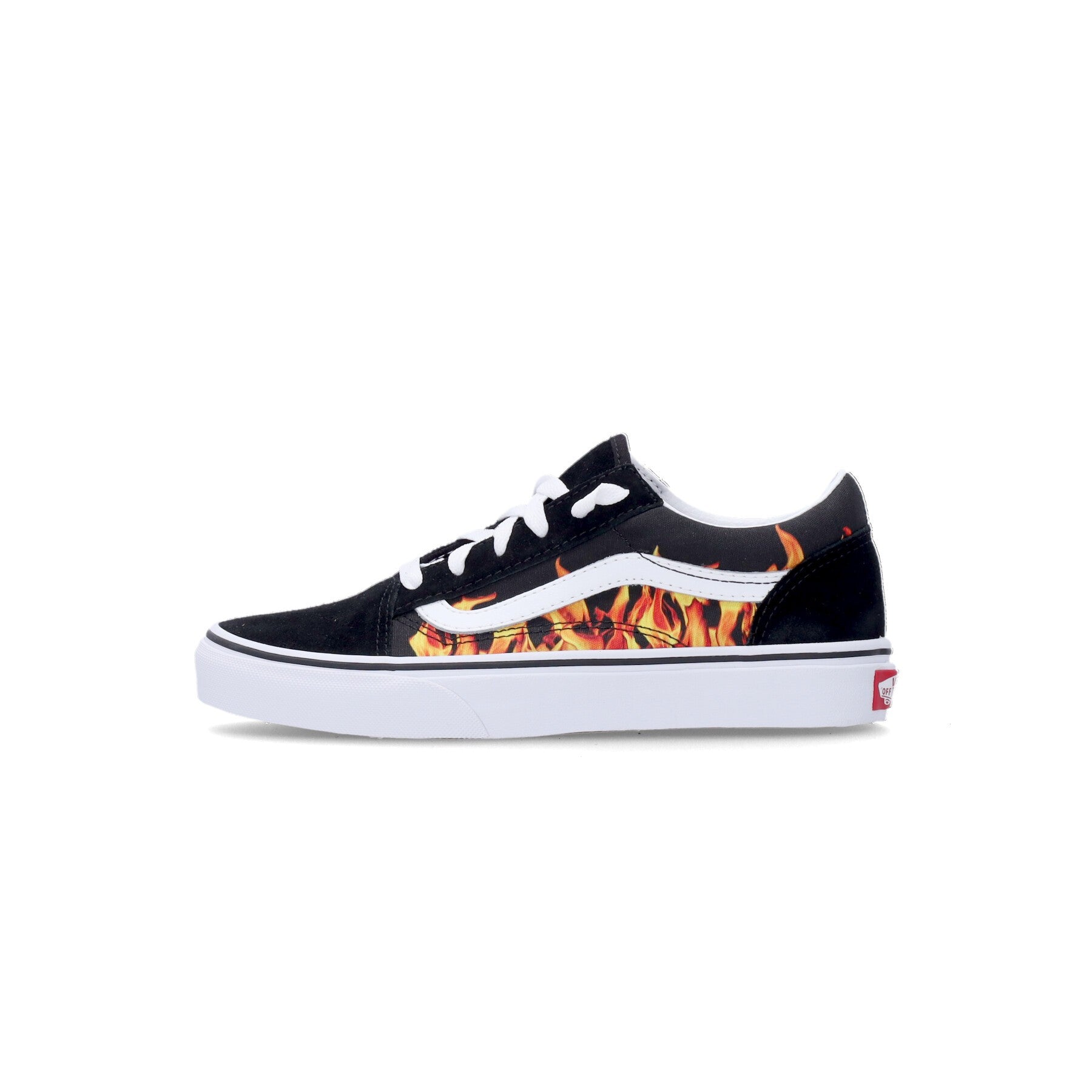 Vans, Scarpa Bassa Ragazzo Old Skool, Digi Flame Black