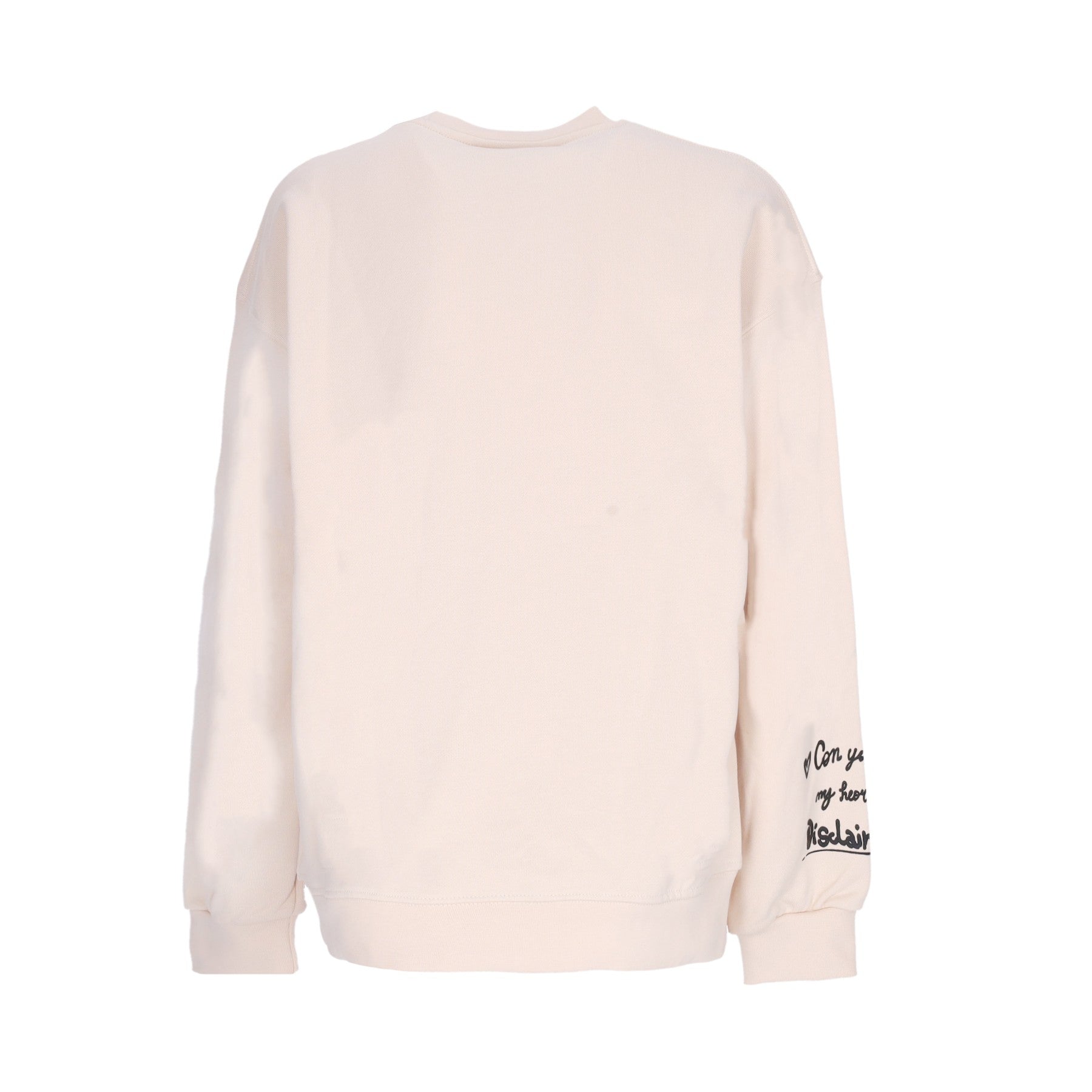 Women's Lightweight Crewneck Sweatshirt Flowers Crewneck Off White