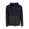 Jordan, Felpa Leggera Cappuccio Zip Uomo Dri-fit Sport Statement Fleece Full-zip Hoodie, Black/black/reflective Silv