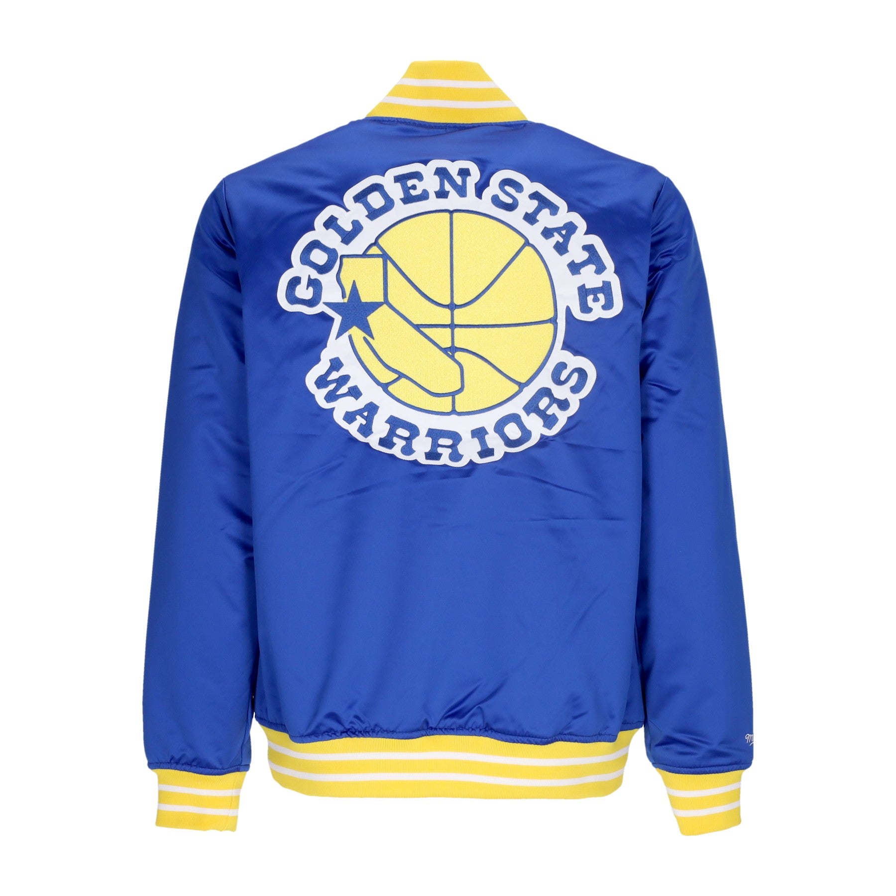 Mitchell & Ness, Giubbotto Bomber Uomo Nba Heavyweight Satin Jacket Golwar, 