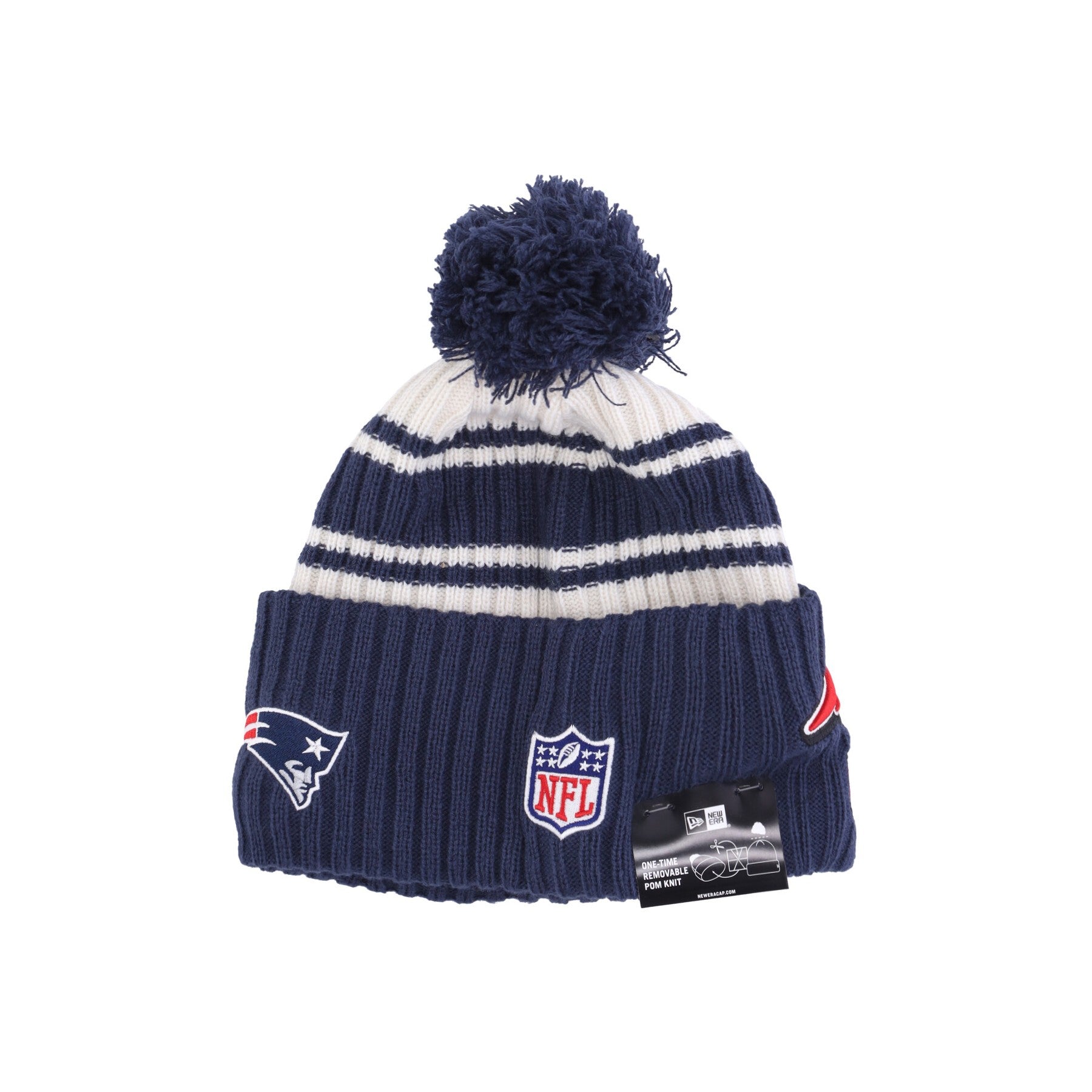 New Era, Cappello Pom Pom Uomo Nfl Sideline Sport Knit Neepat, 