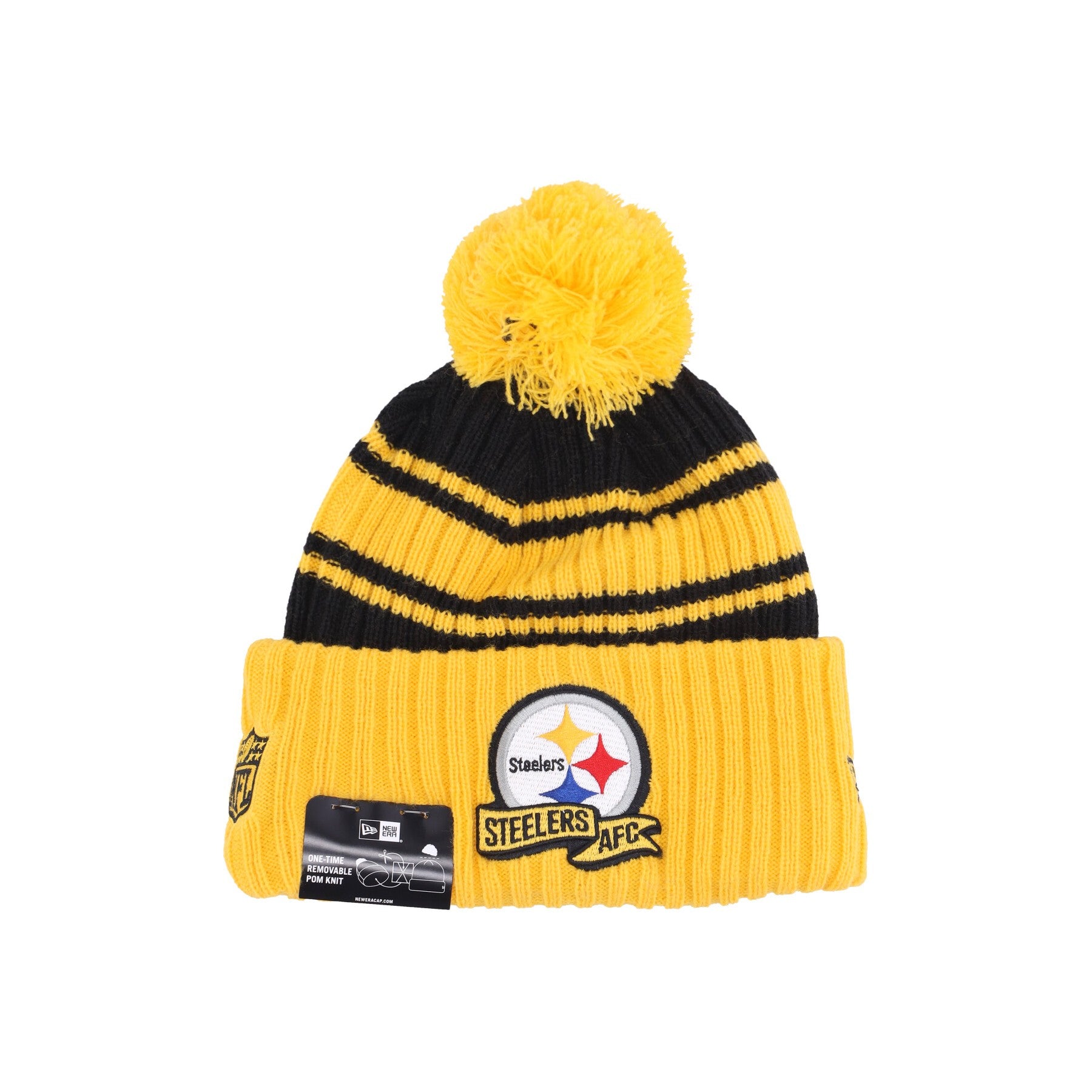 New Era, Cappello Pom Pom Uomo Nfl Sideline Sport Knit Cw Pitste, Original Team Colors