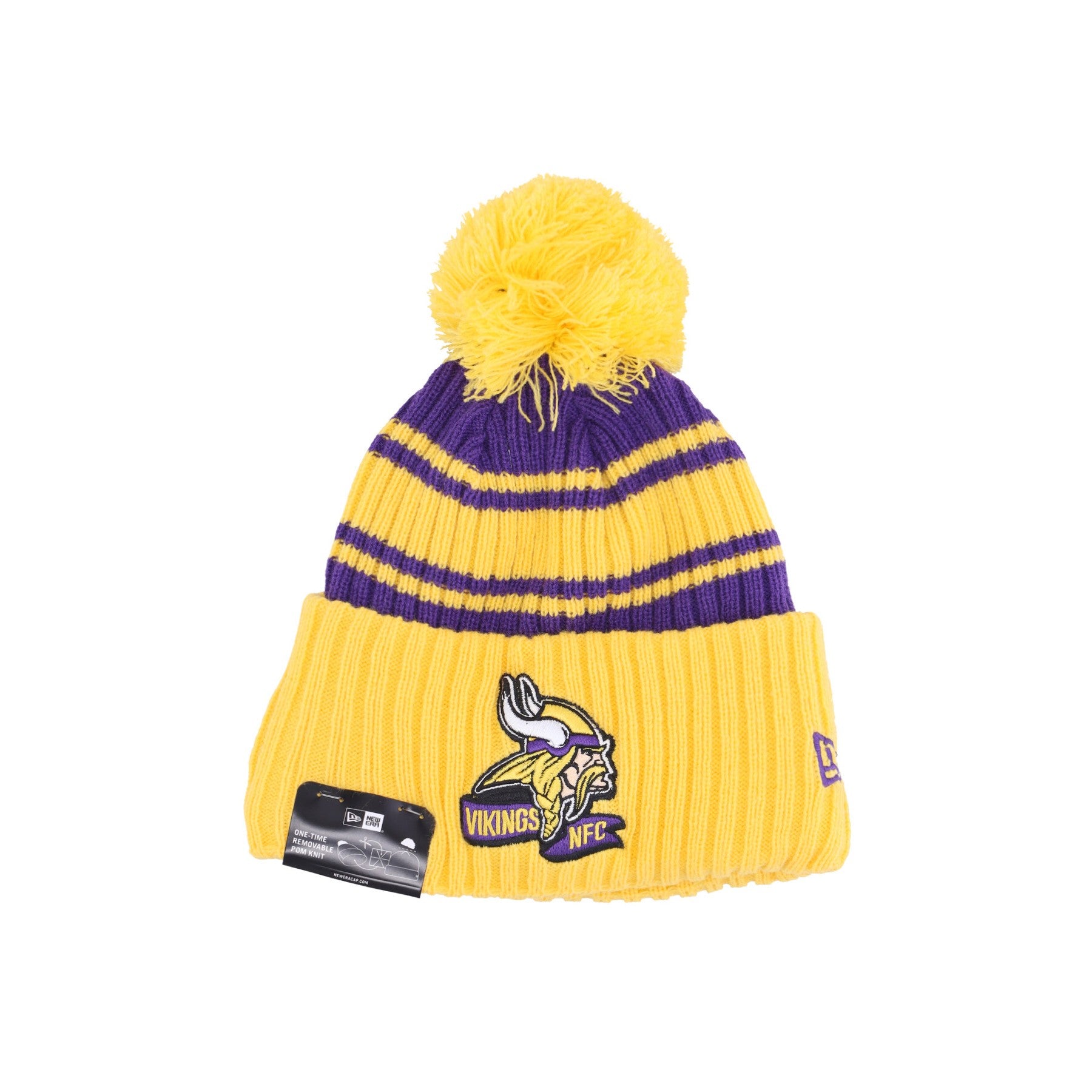 New Era, Cappello Pom Pom Uomo Nfl Sideline Sport Knit Cw Minvik, Original Team Colors