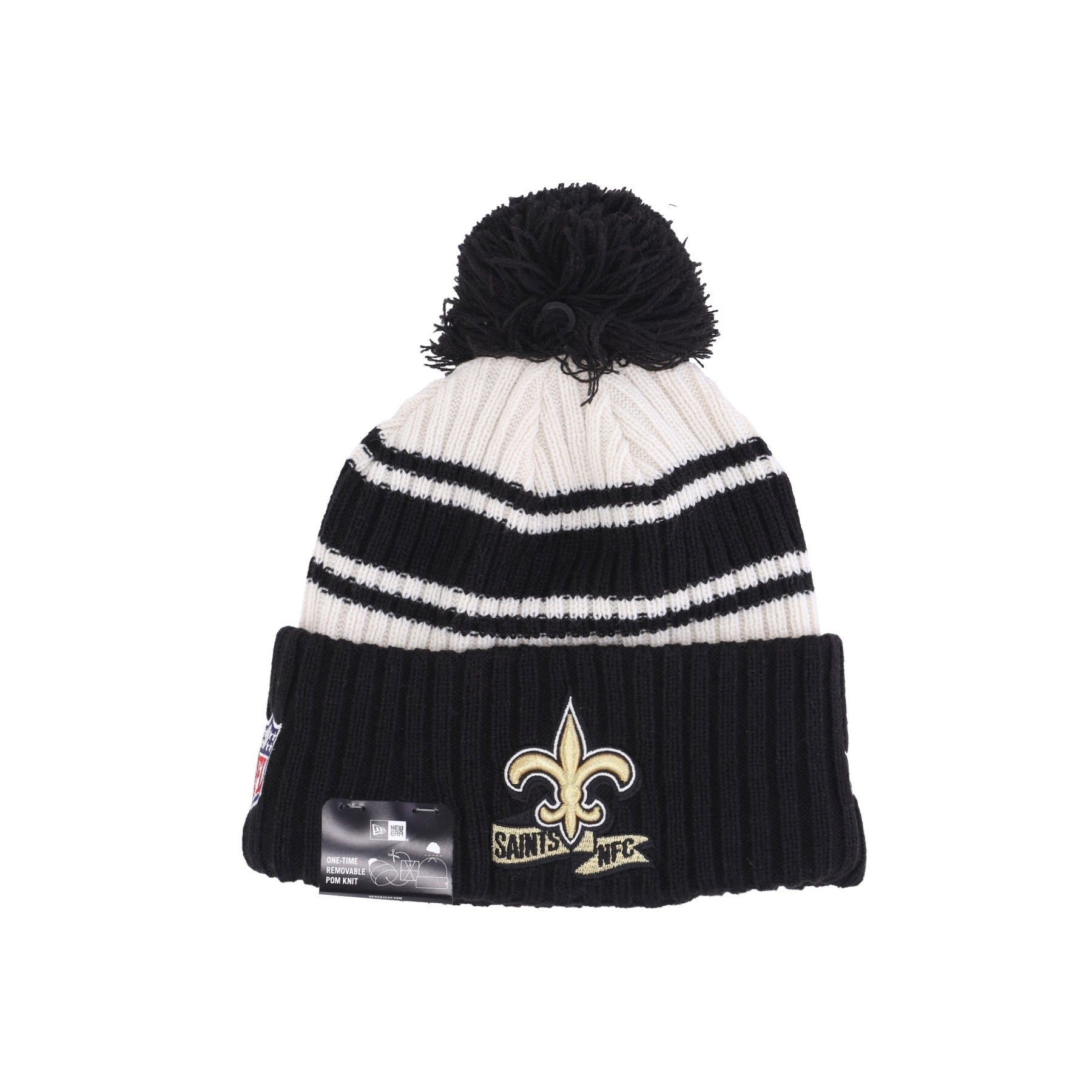 New Era, Cappello Pom Pom Uomo Nfl Sideline Sport Knit Neosai, Chrome White/original Team Colors