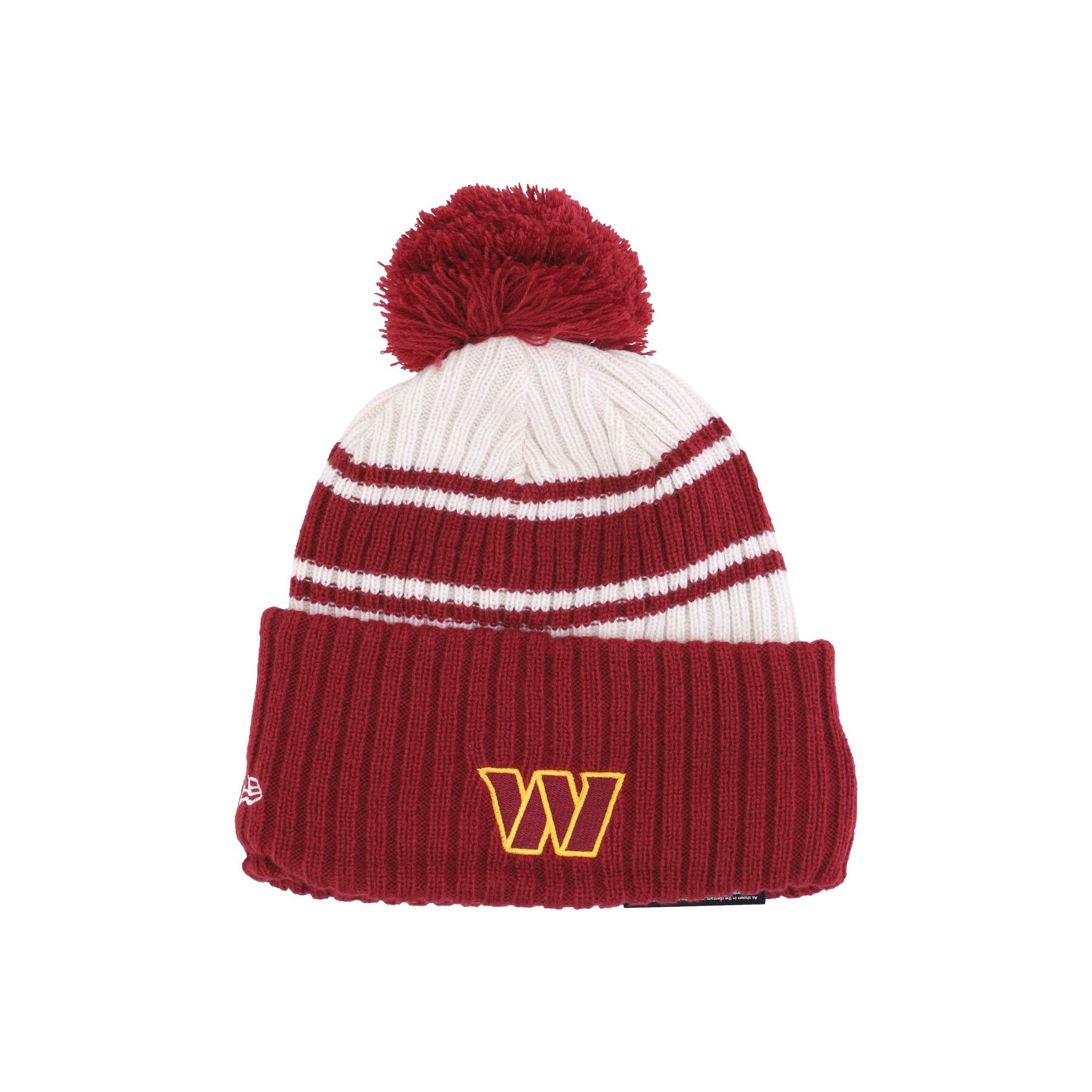 New Era, Cappello Pom Pom Uomo Nfl Sideline Sport Knit Wascom, Chrome White/original Team Colors