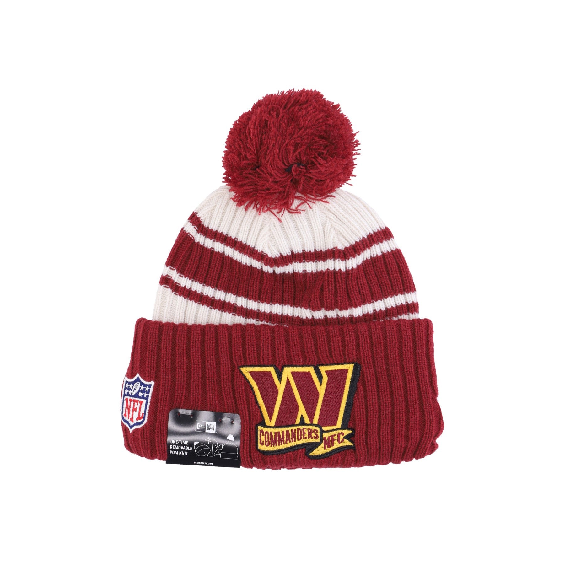 New Era, Cappello Pom Pom Uomo Nfl Sideline Sport Knit Wascom, 