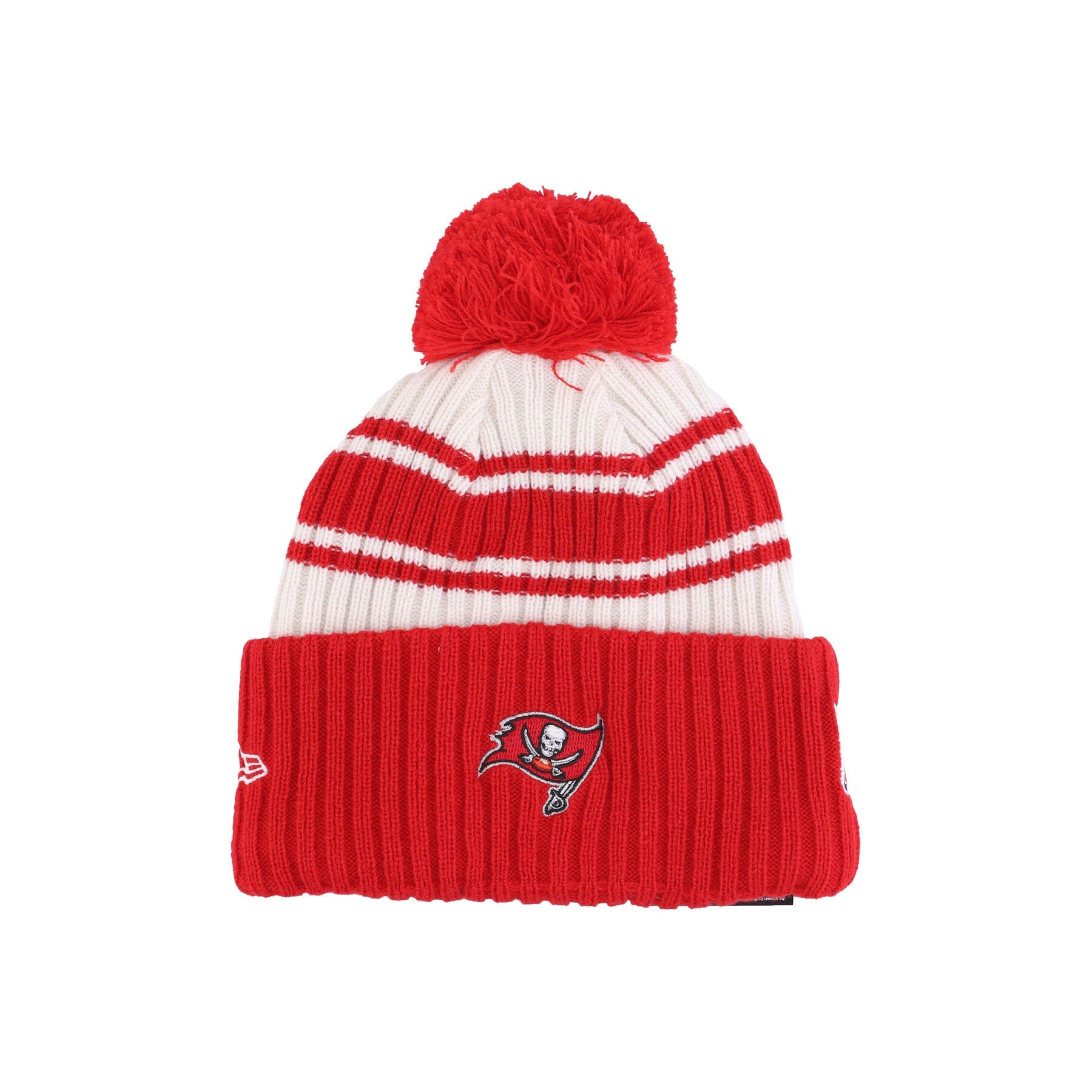 New Era, Cappello Pom Pom Uomo Nfl Sideline Sport Knit Tambuc, Chrome White/original Team Colors