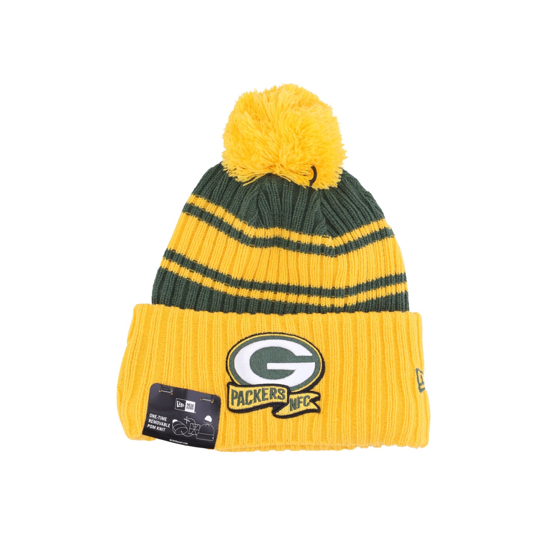 New Era, Cappello Pom Pom Uomo Nfl Sideline Sport Knit Cw Grepac, Original Team Colors