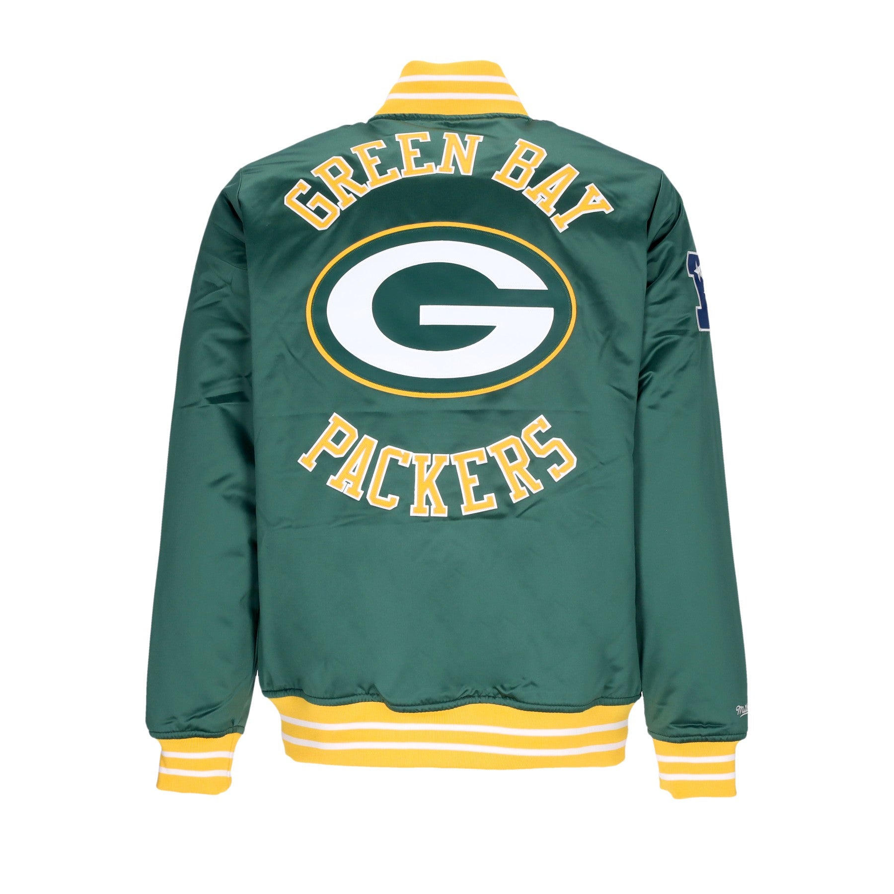 Mitchell & Ness, Giubbotto Bomber Uomo Nfl Heavyweight Satin Jacket Grepac, 