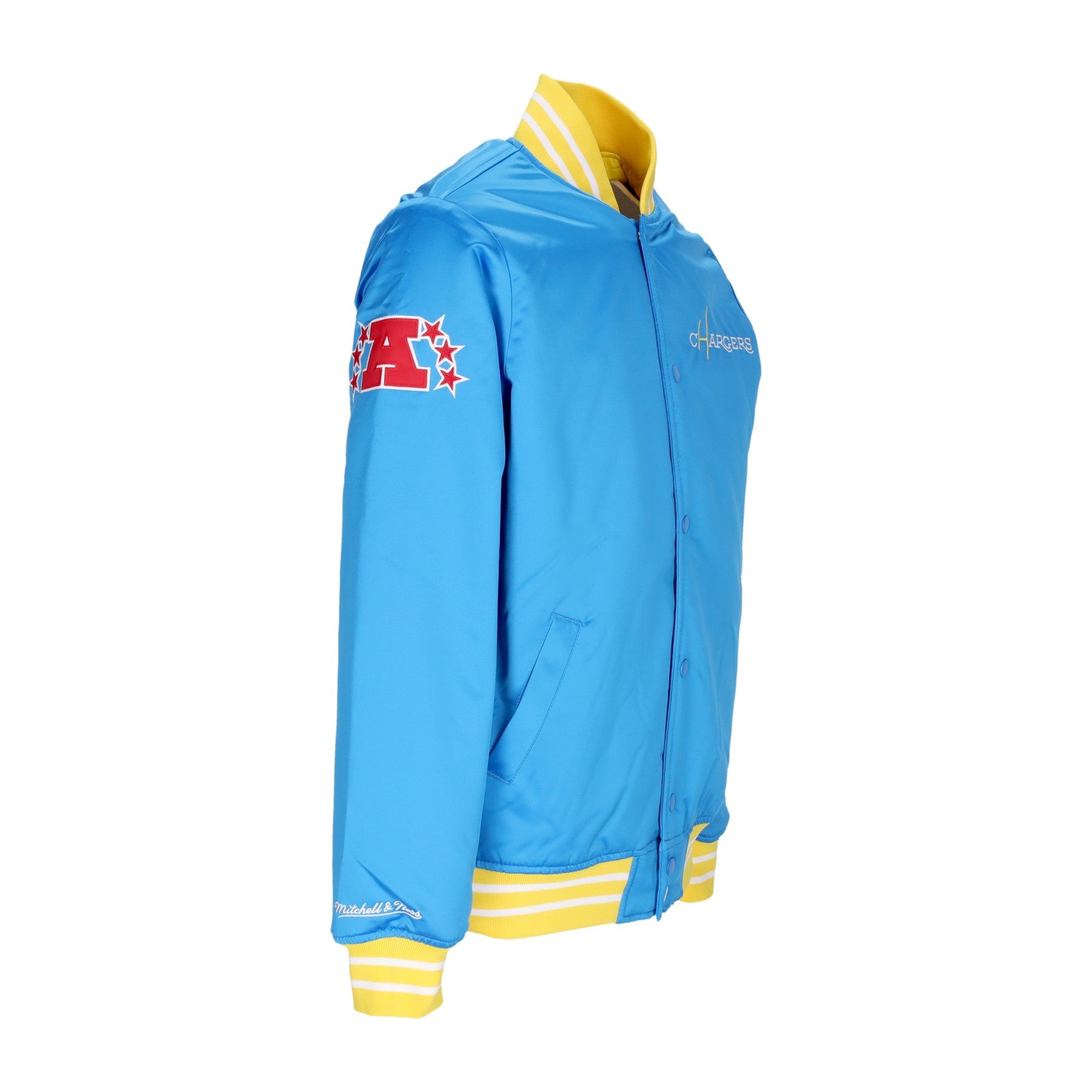 Mitchell & Ness, Giubbotto Bomber Uomo Nfl Heavyweight Satin Jacket Loscha, 